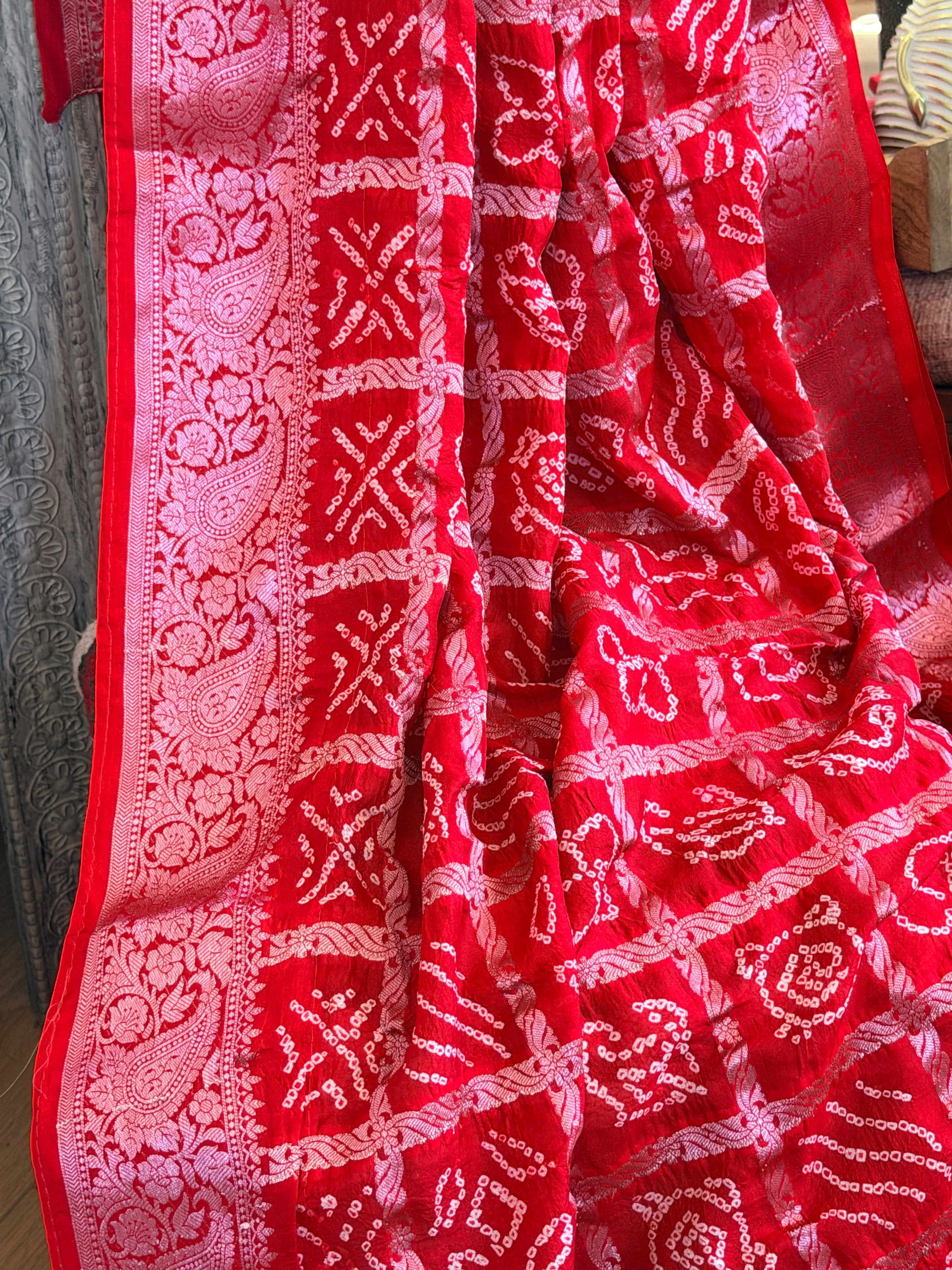 Bandhani Nakshi Gharchola Saree