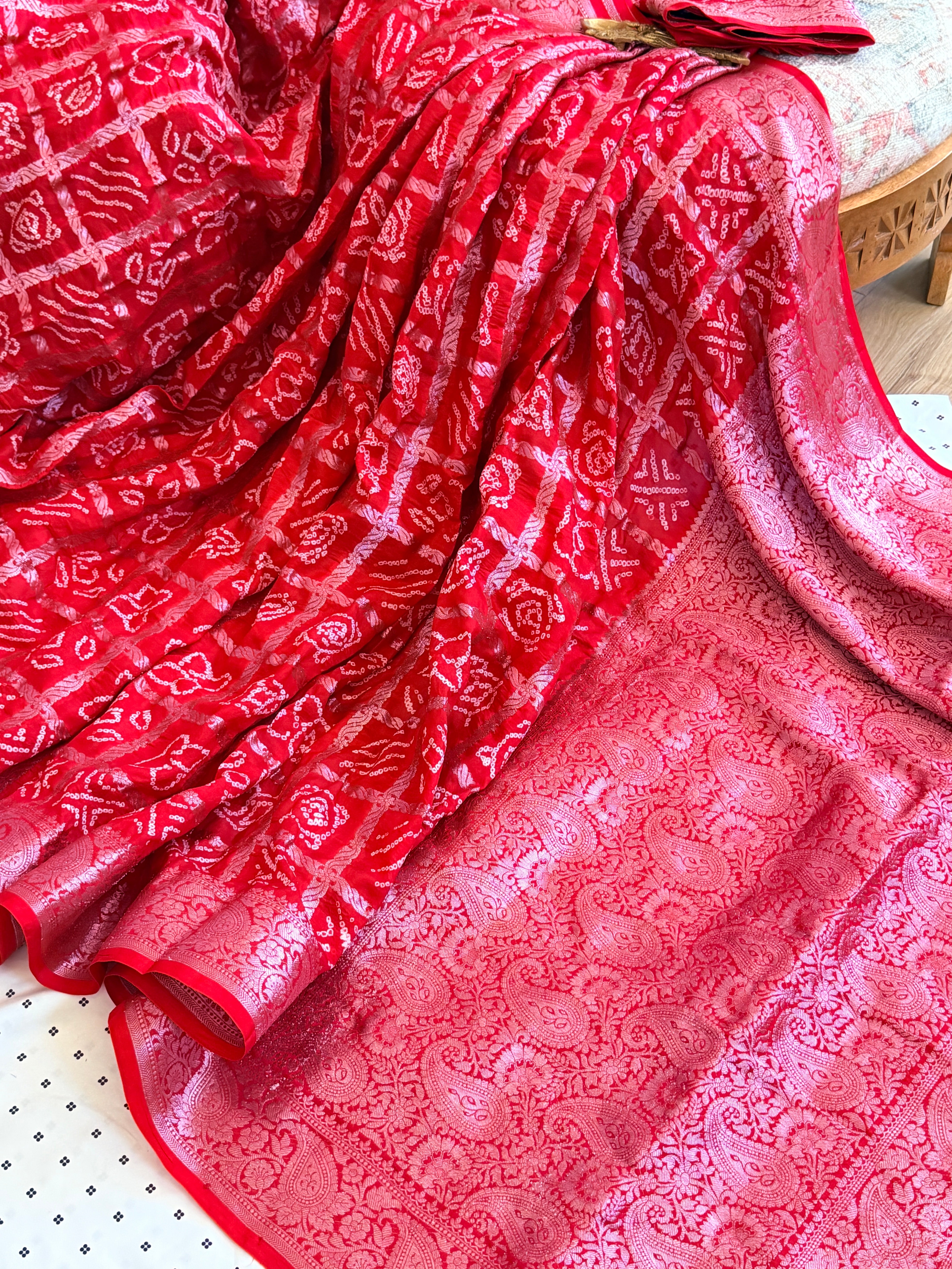 Bandhani Nakshi Gharchola Saree