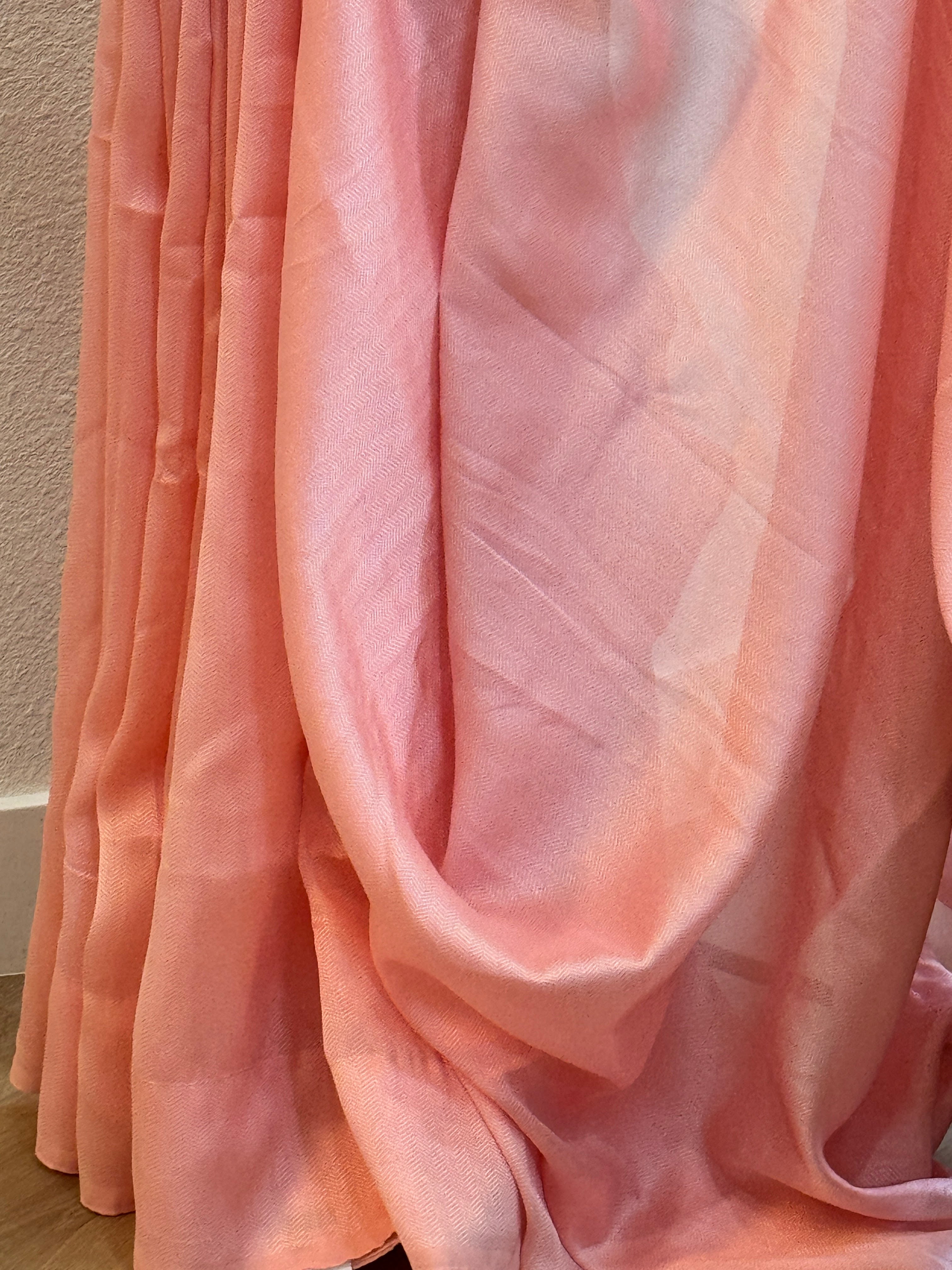 Peach Saree with patch