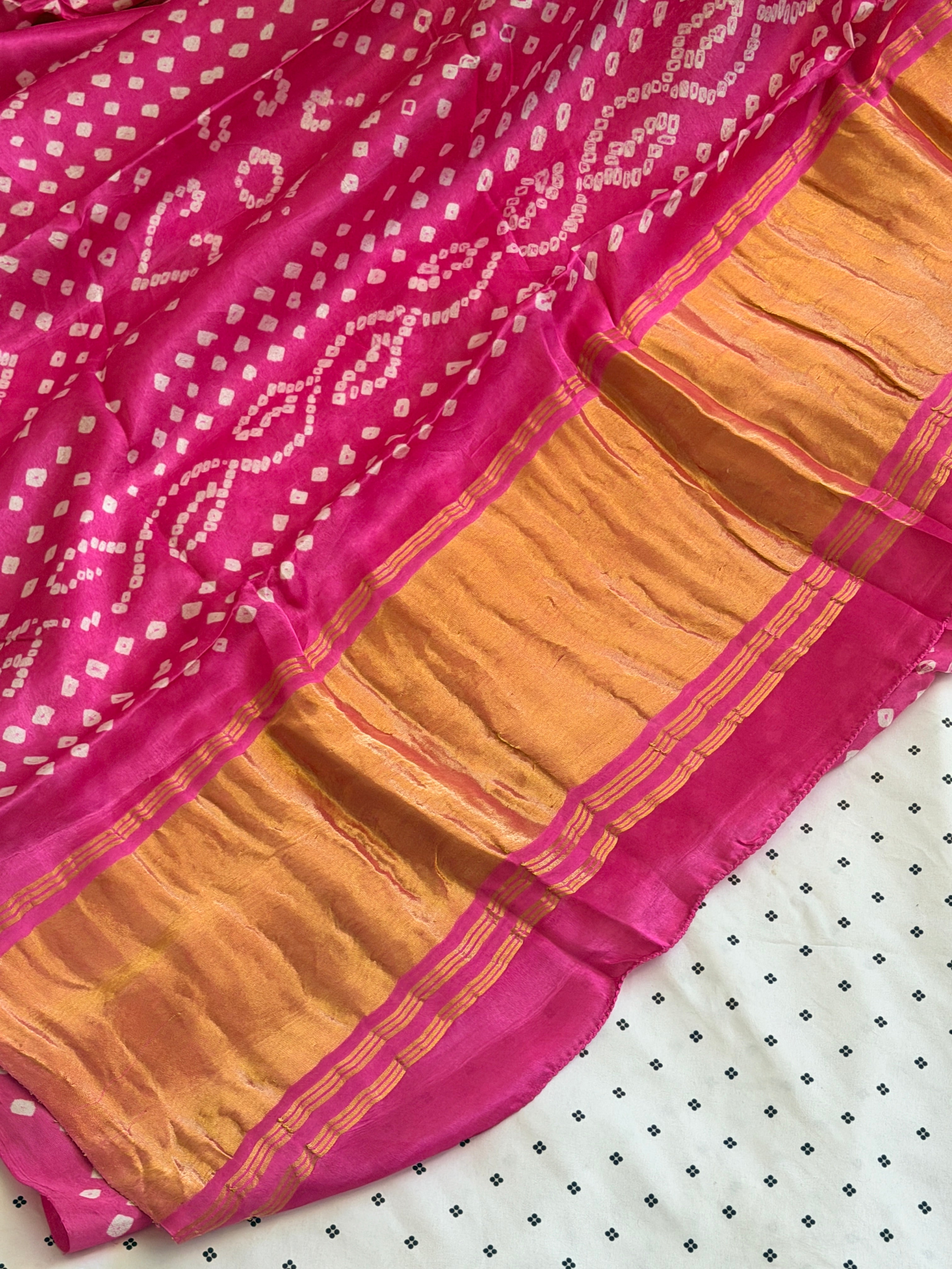 Bandhani Modal Silk Saree