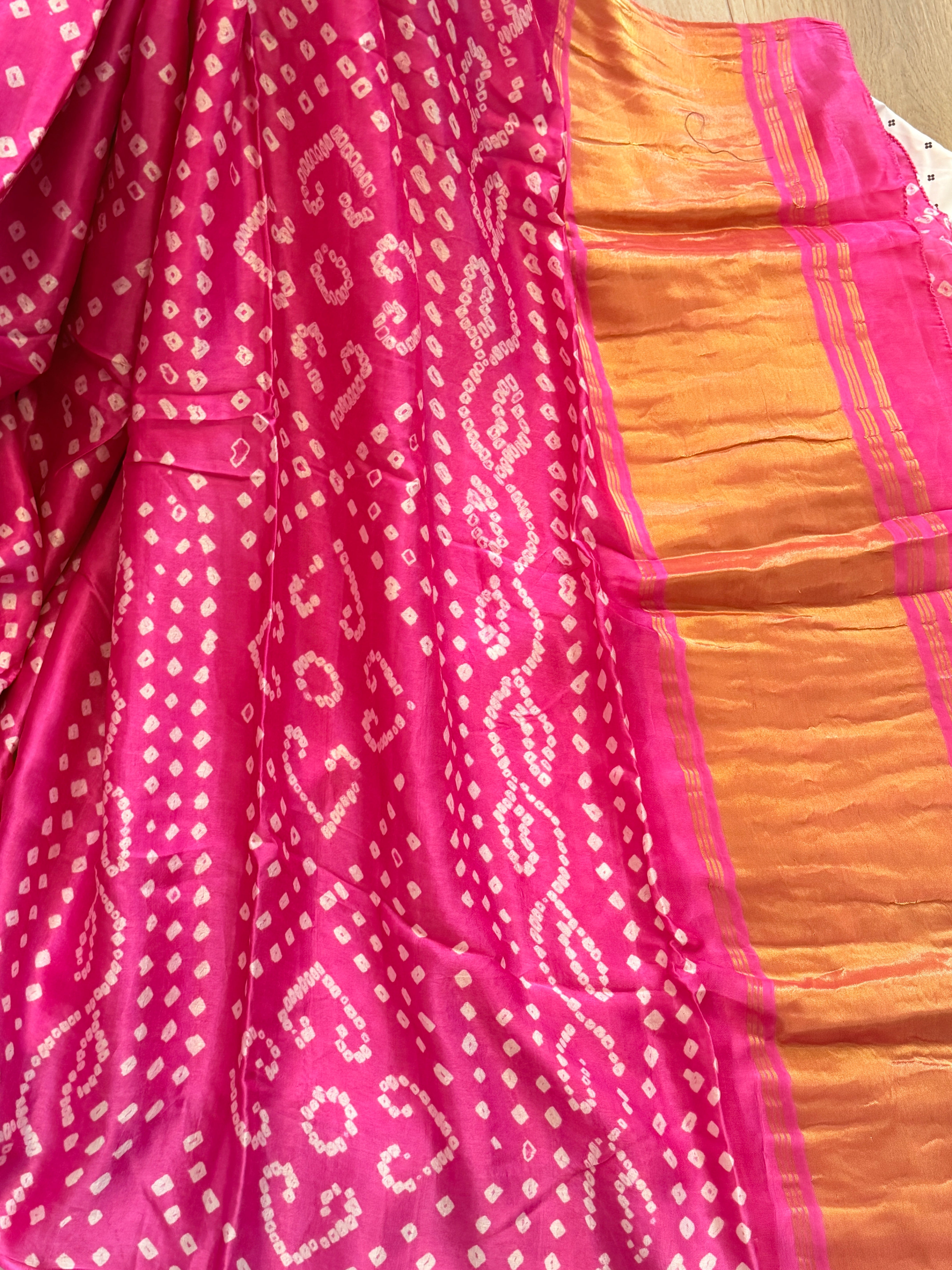 Bandhani Modal Silk Saree