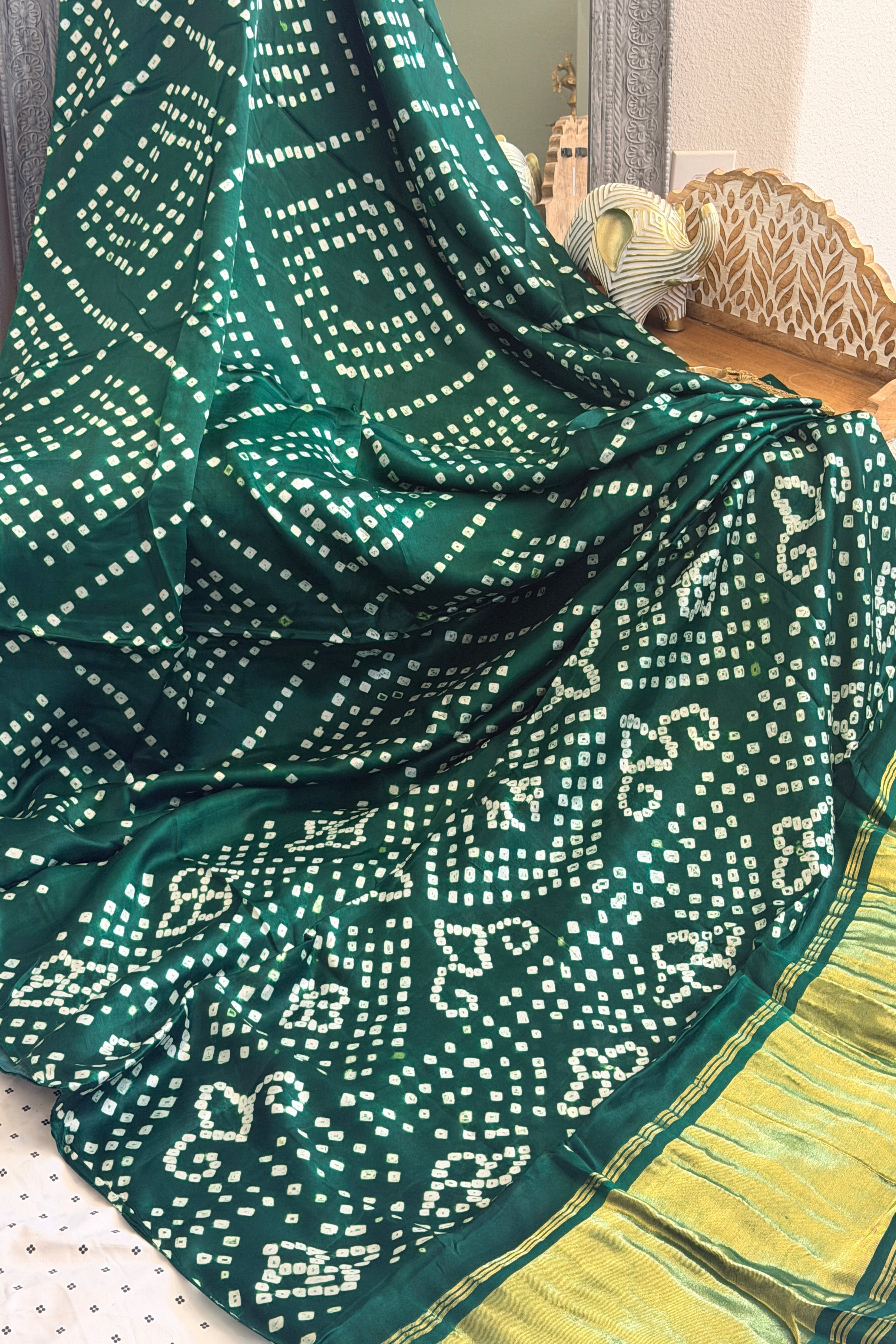 Bandhani Modal Silk Saree