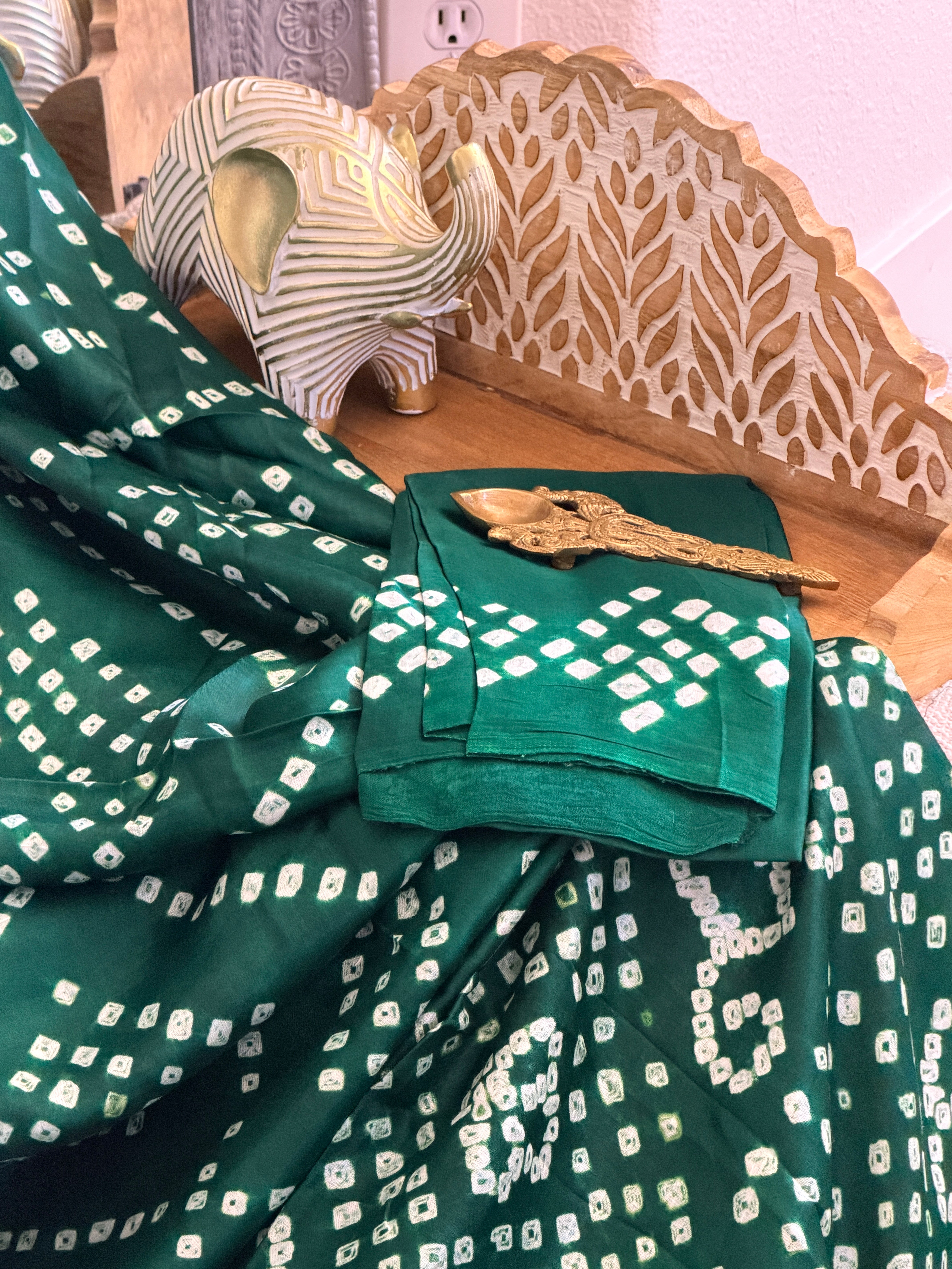 Bandhani Modal Silk Saree