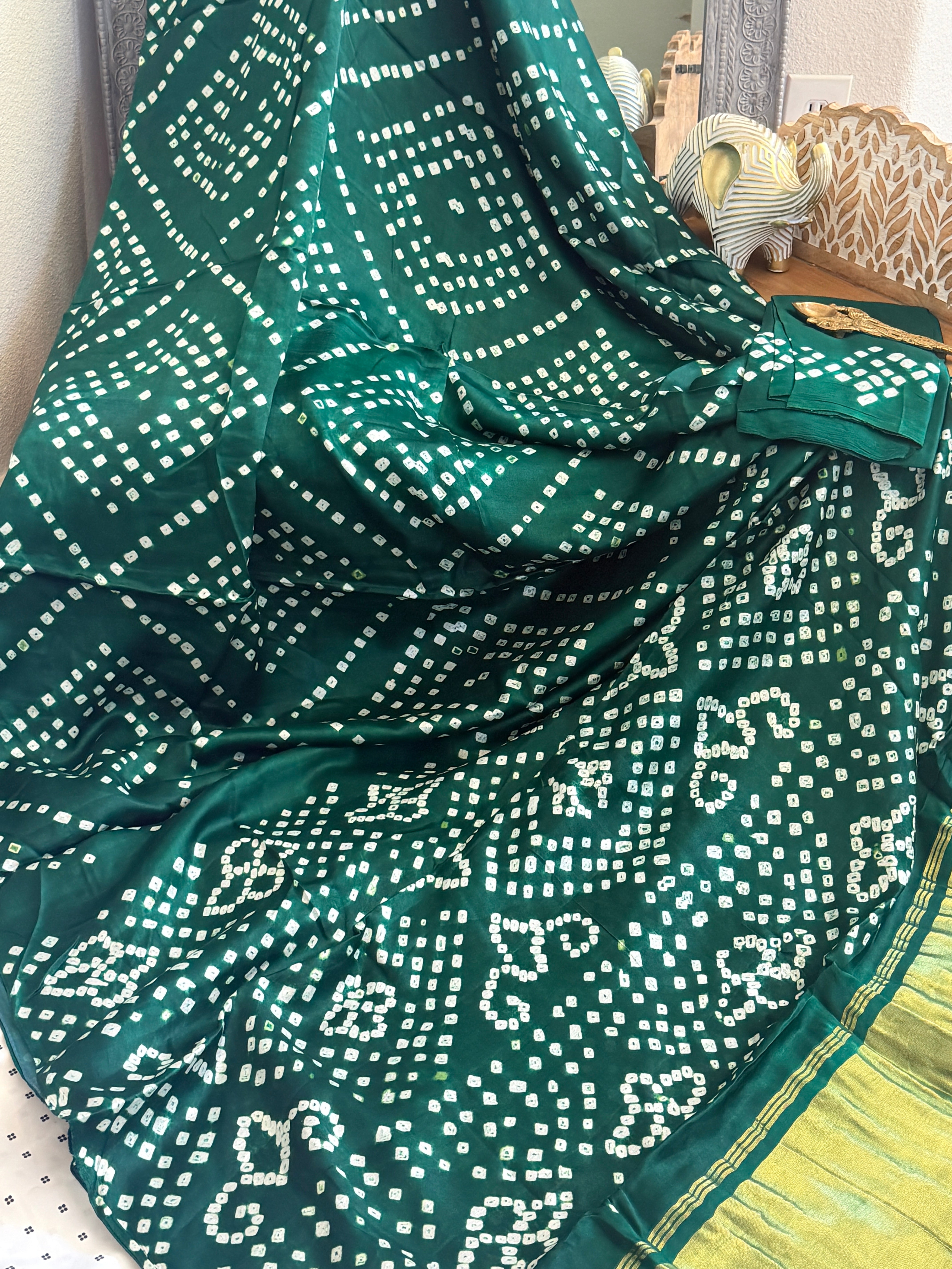 Bandhani Modal Silk Saree