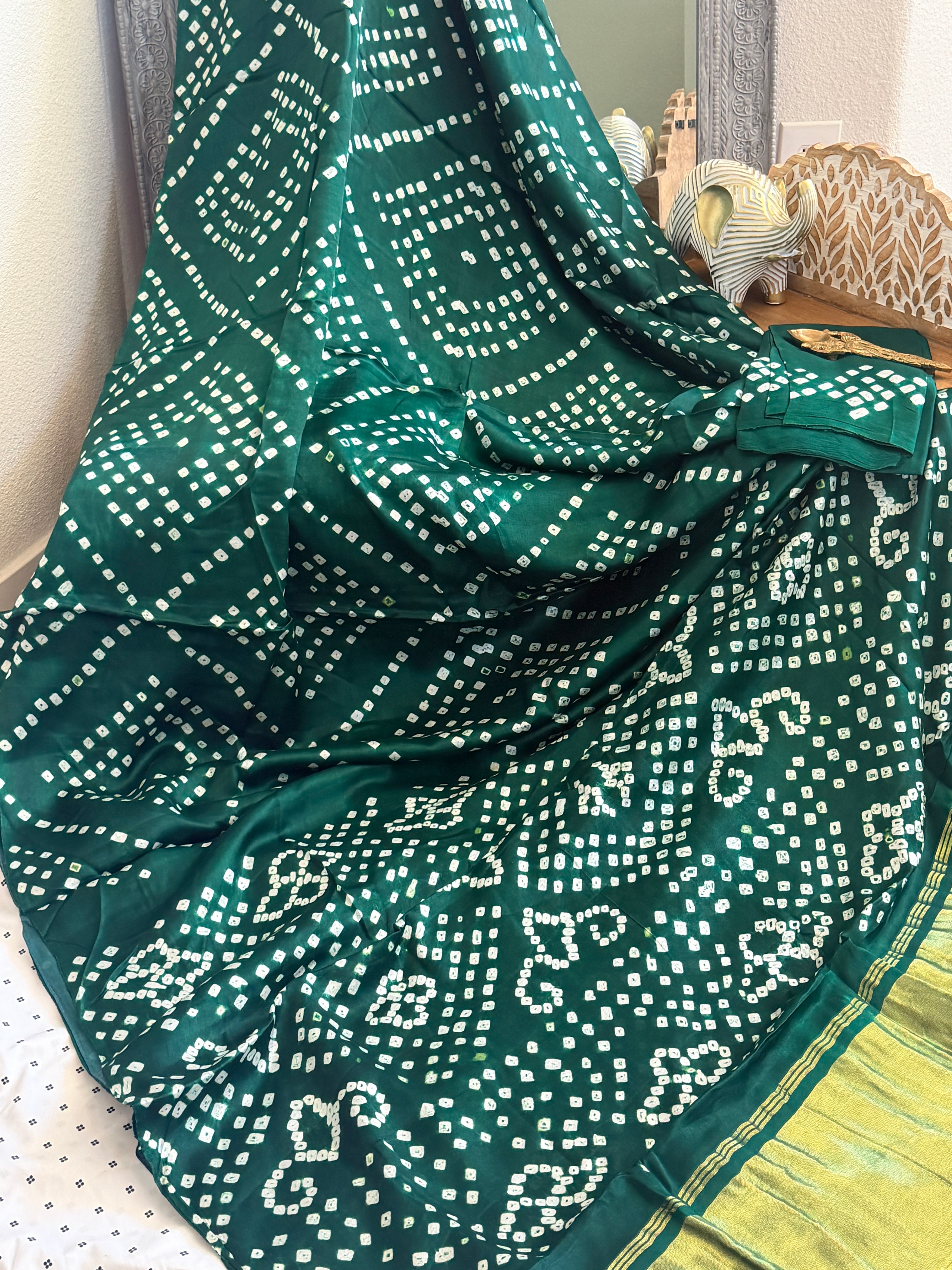 Bandhani Modal Silk Saree
