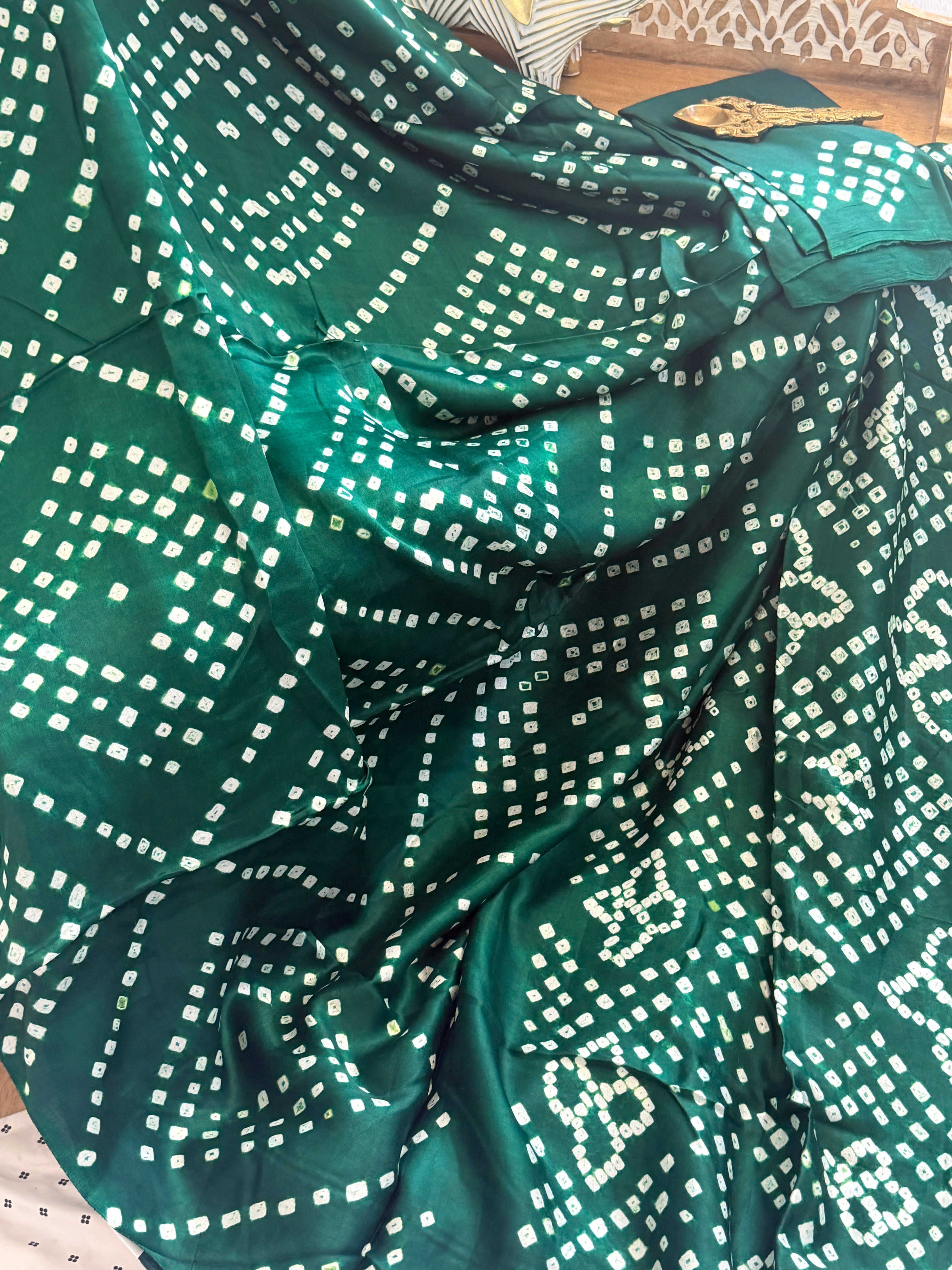 Bandhani Modal Silk Saree
