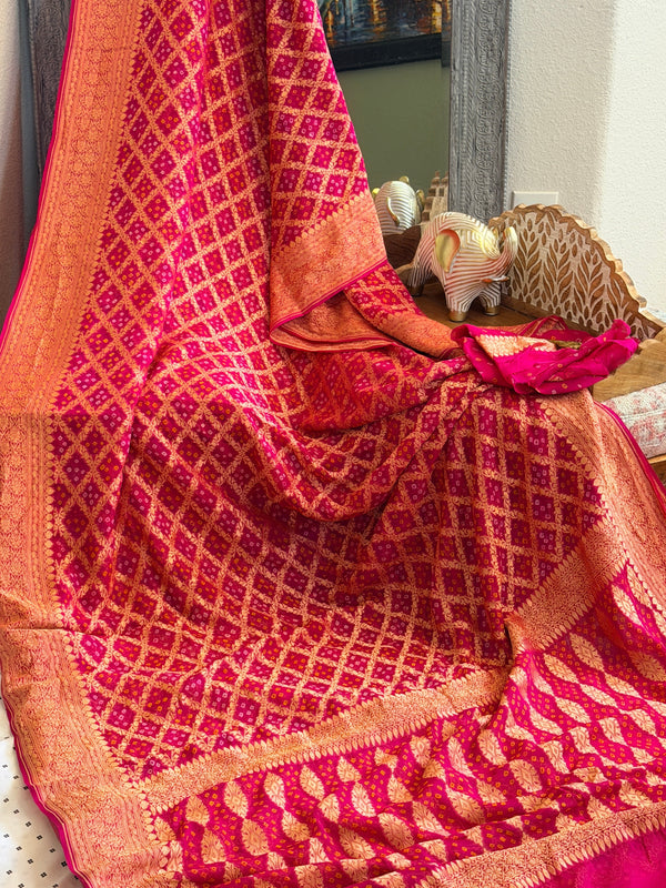 Banarasi Bandhani Saree