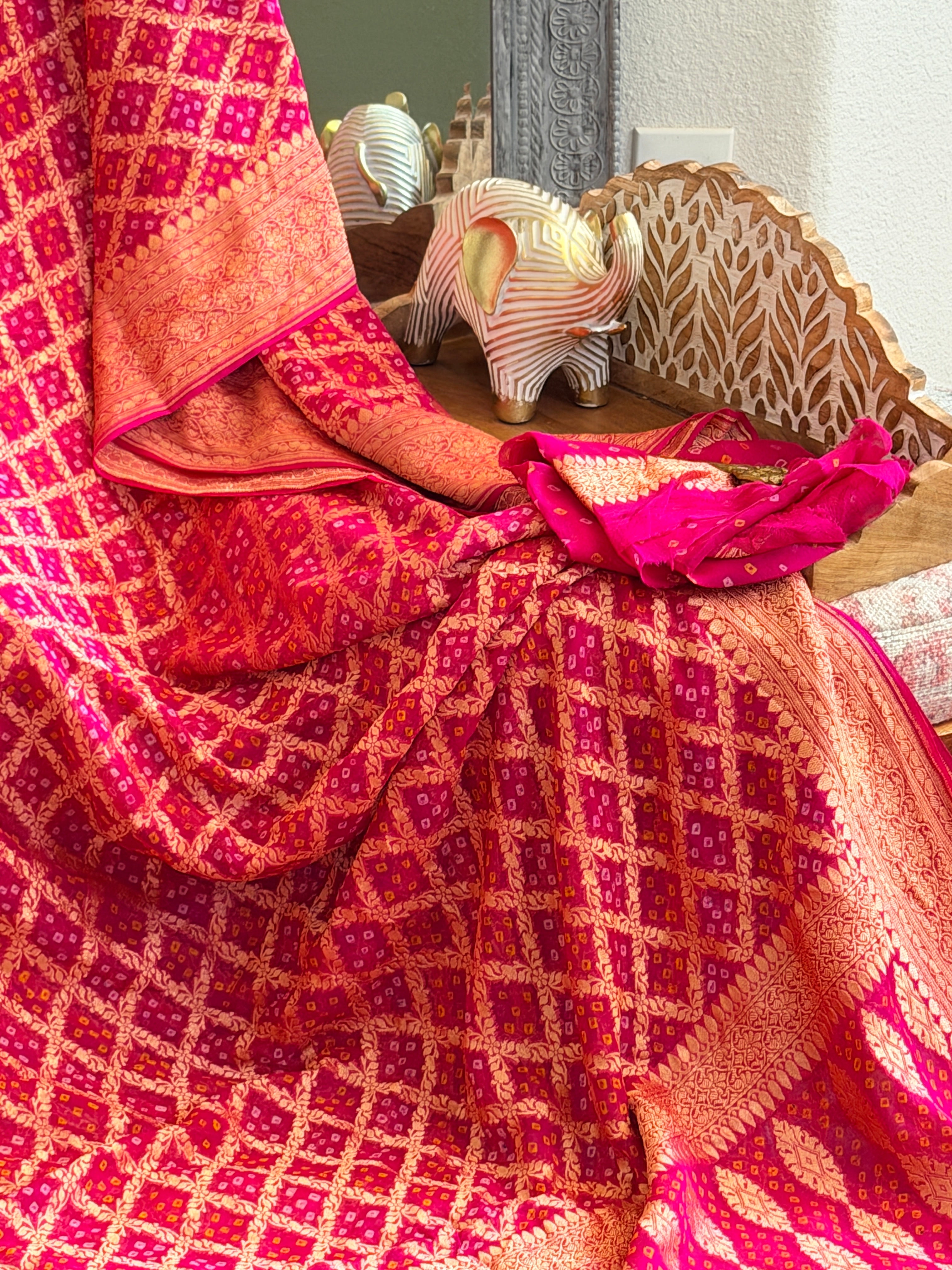 Banarasi Bandhani Saree