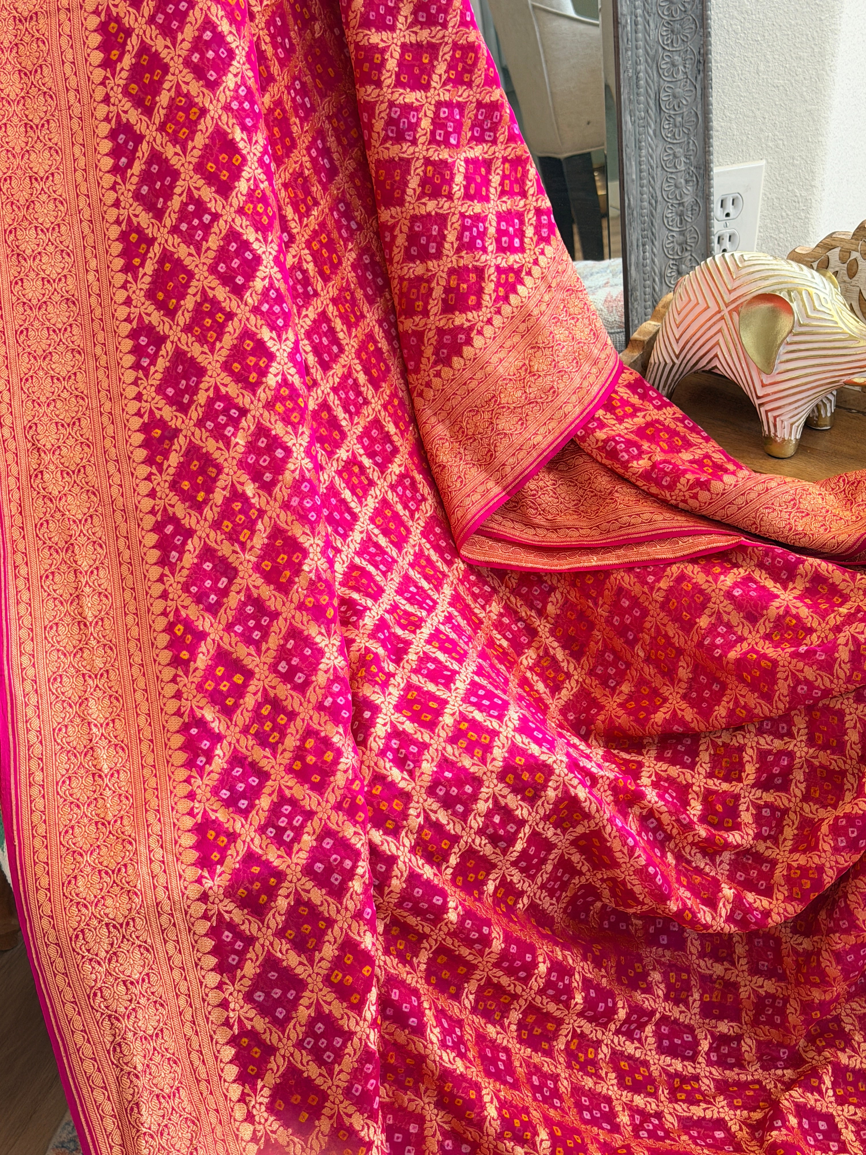 Banarasi Bandhani Saree
