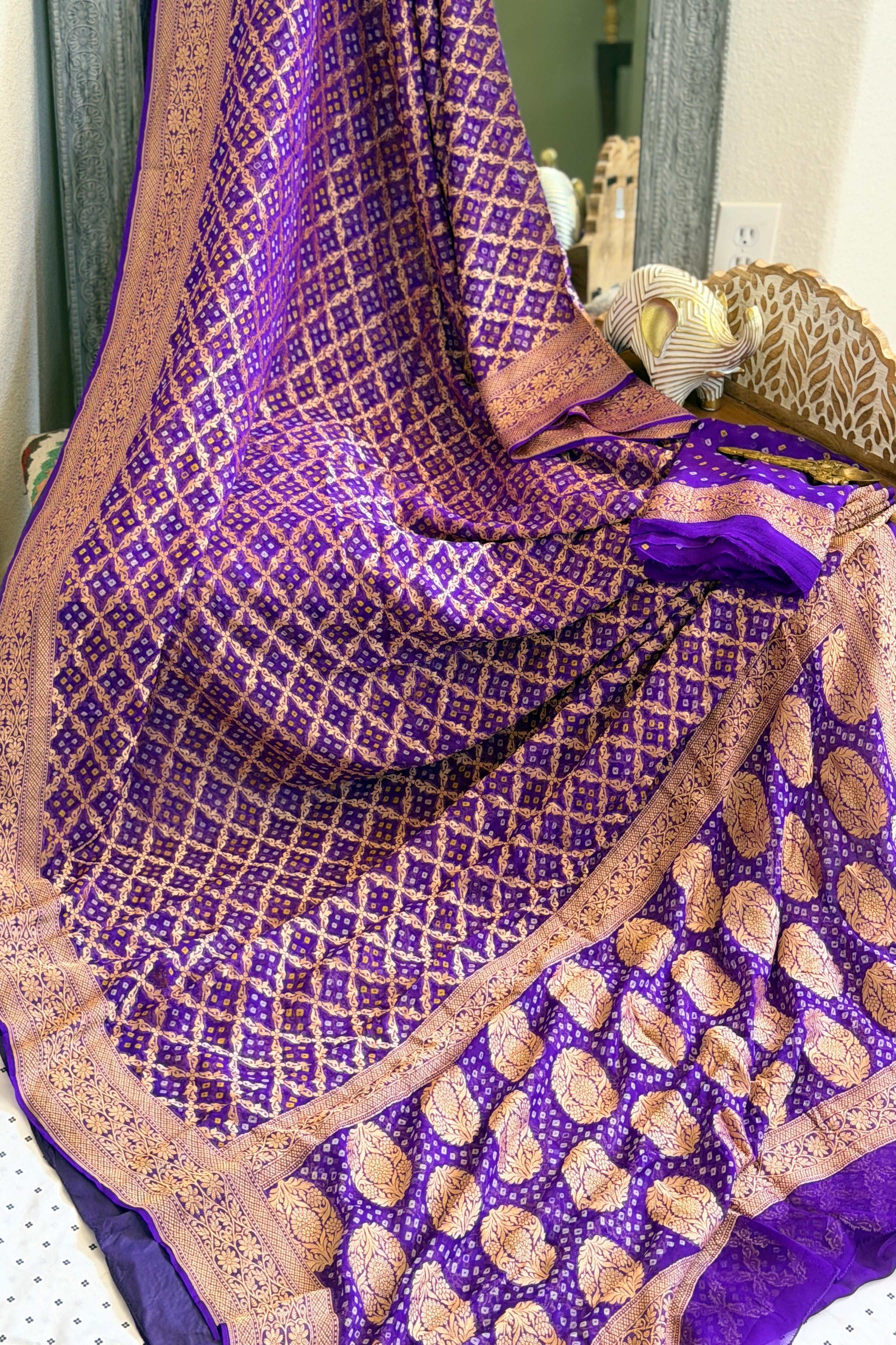 Banarasi Bandhani Saree