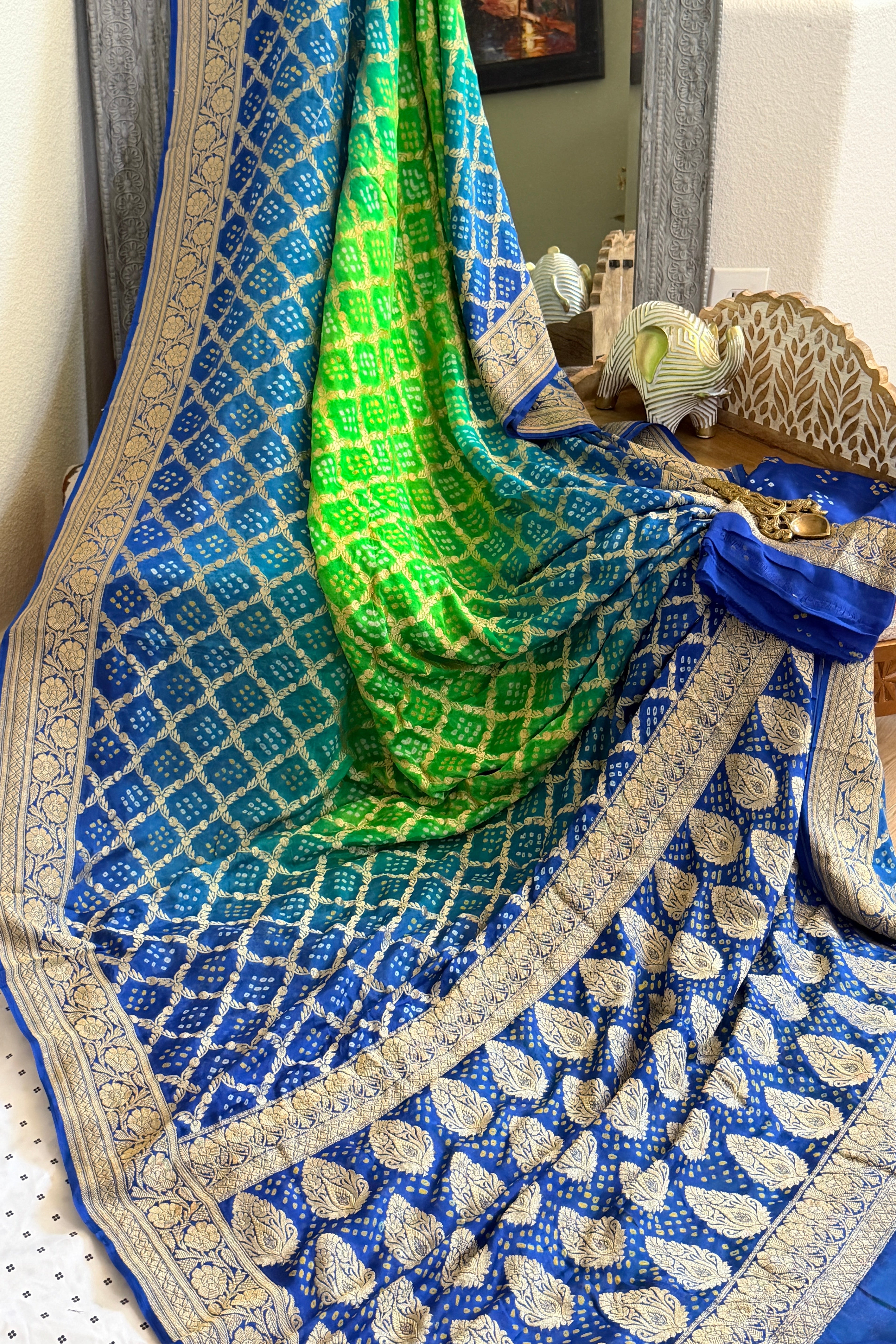 Banarasi Bandhani Saree