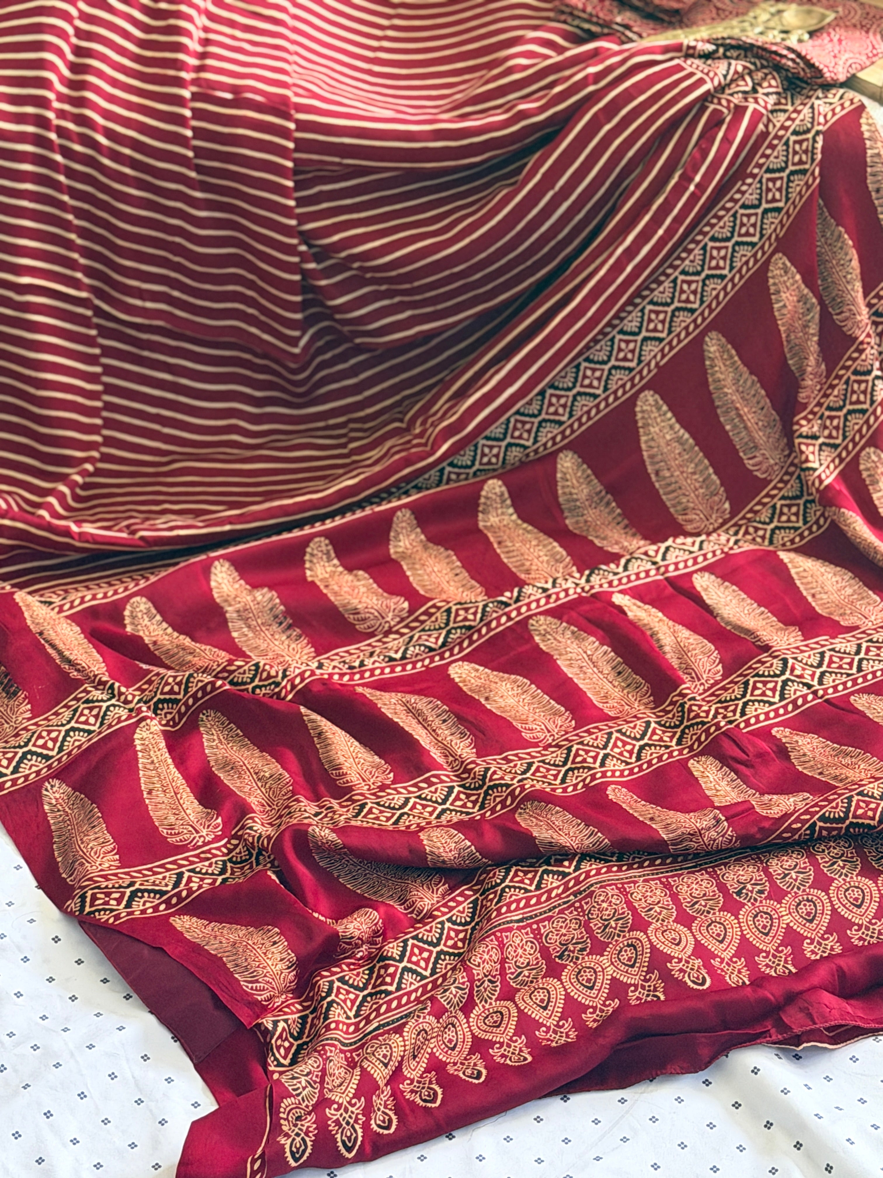 Modal Ajrak Saree