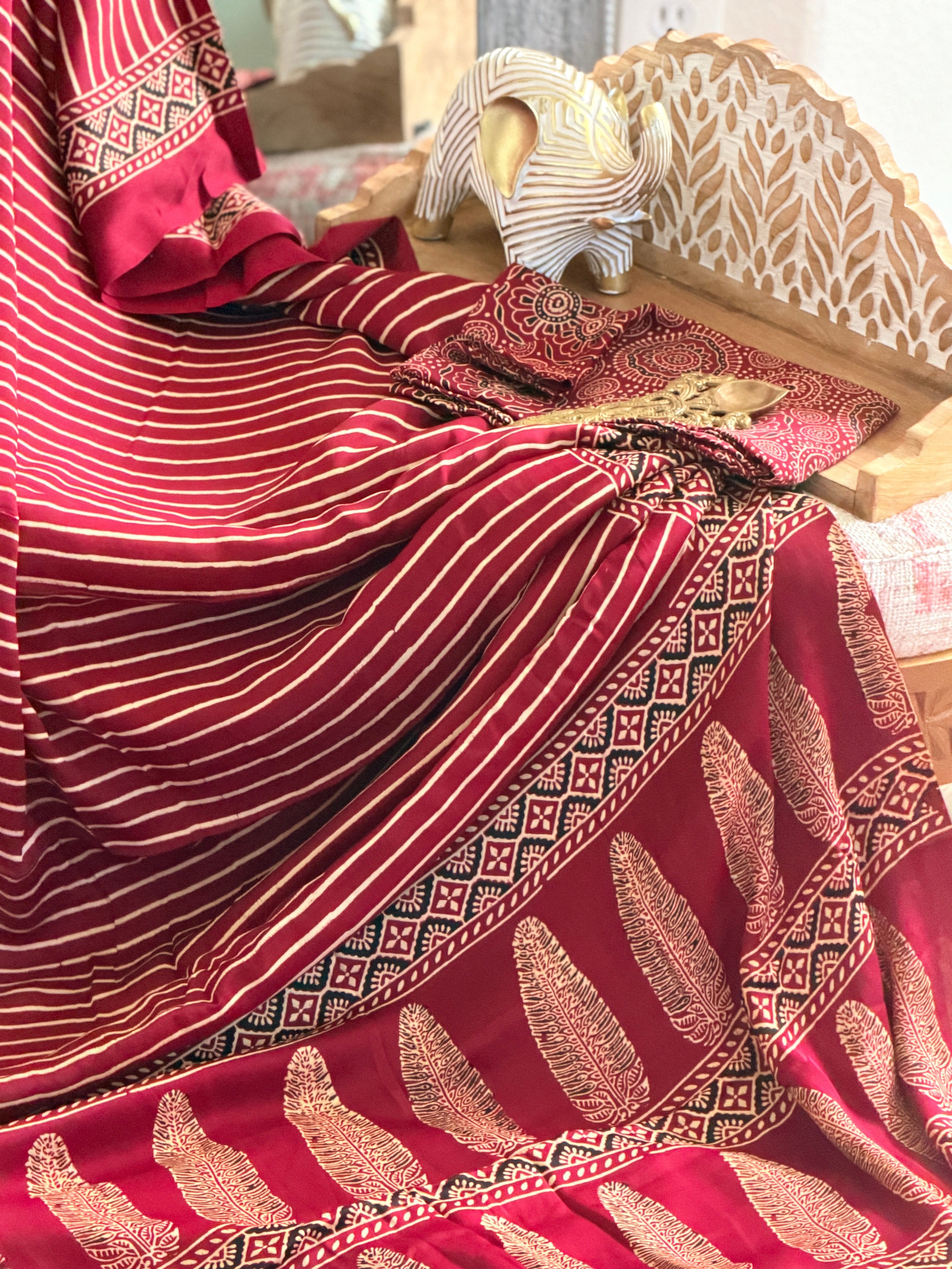 Modal Ajrak Saree