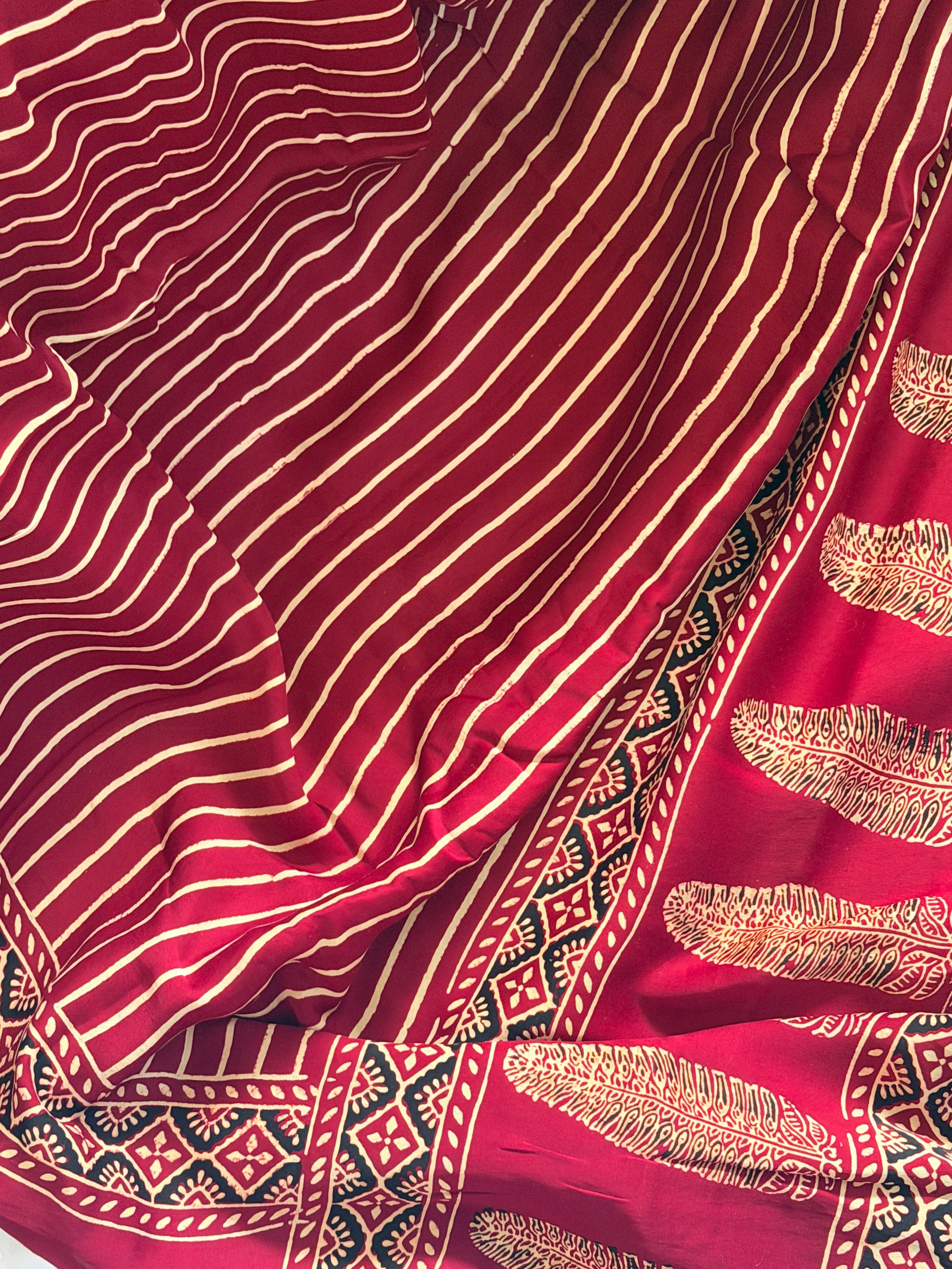 Modal Ajrak Saree