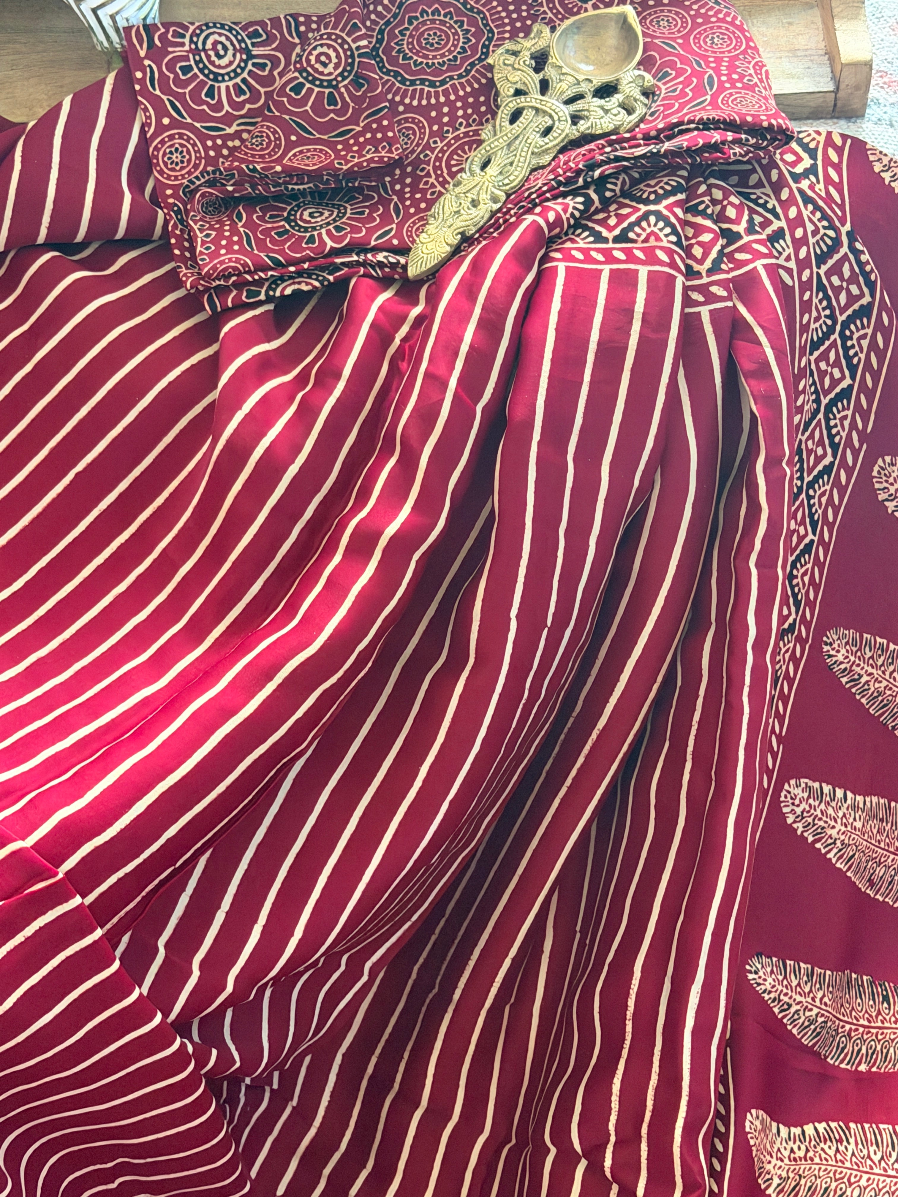 Modal Ajrak Saree