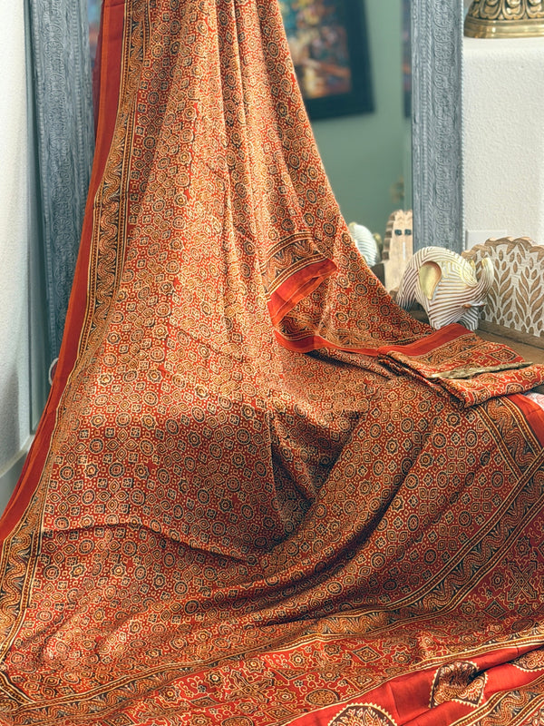 Modal Ajrak Saree