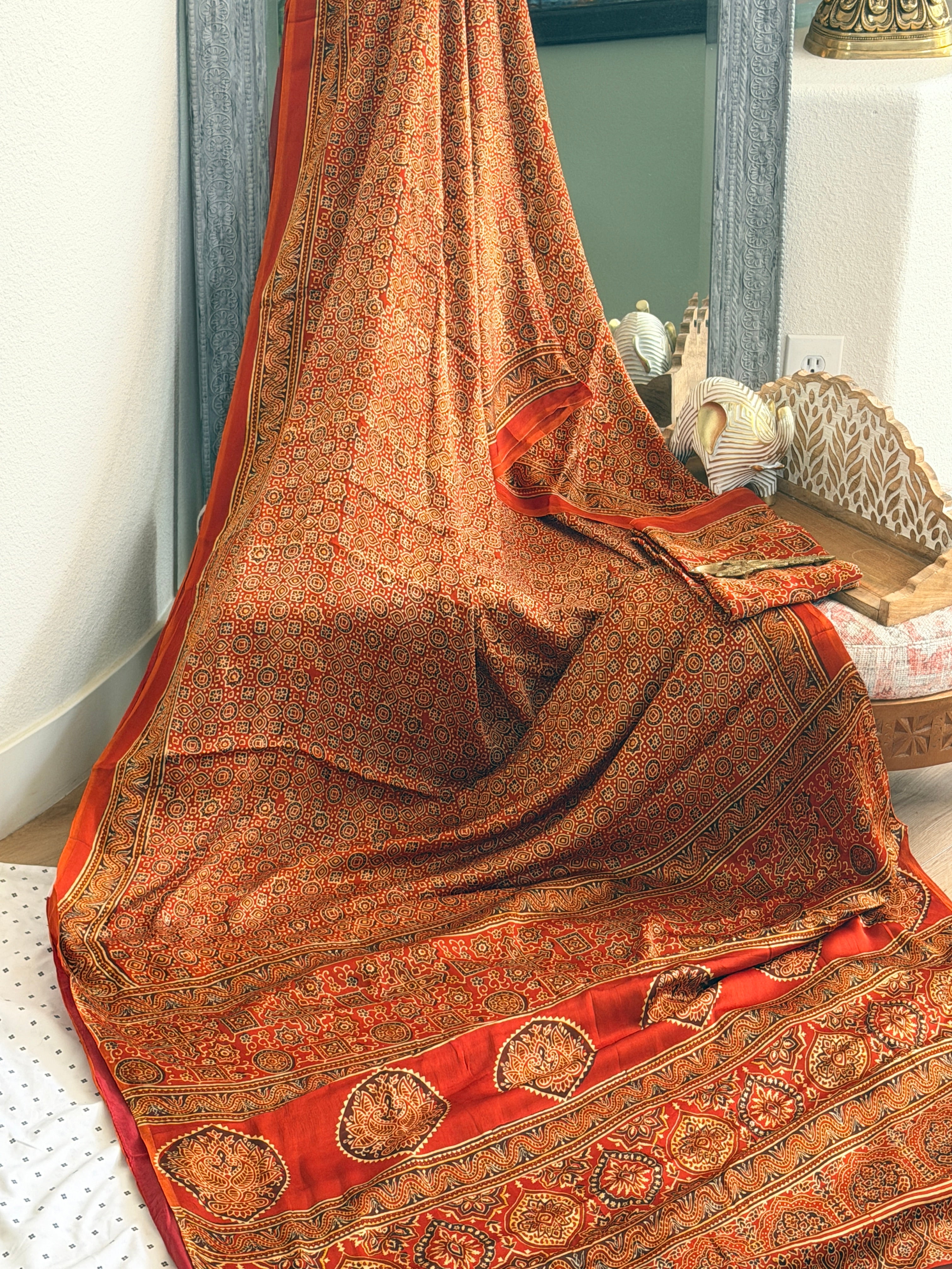 Modal Ajrak Saree