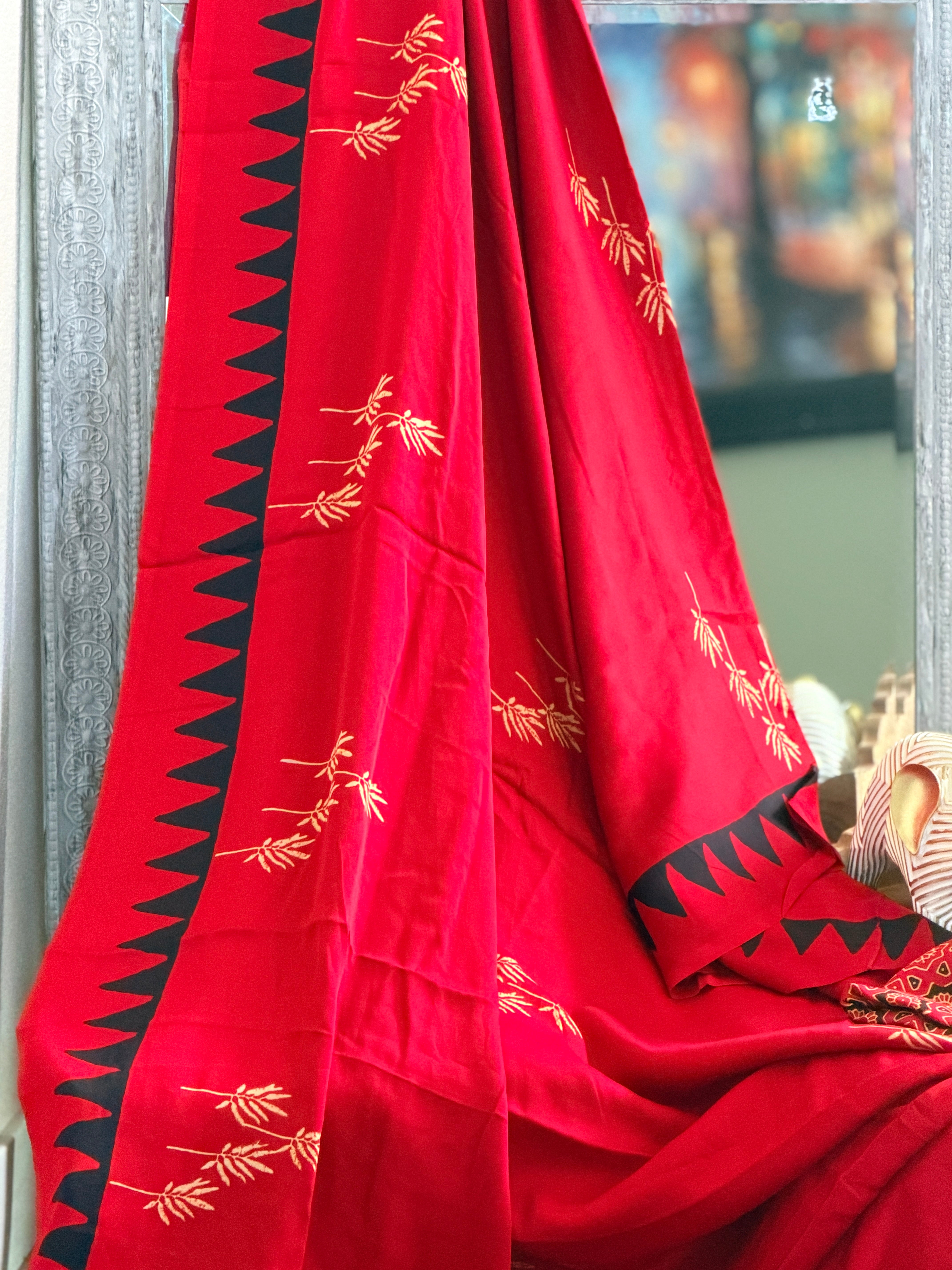 Modal Ajrak Saree