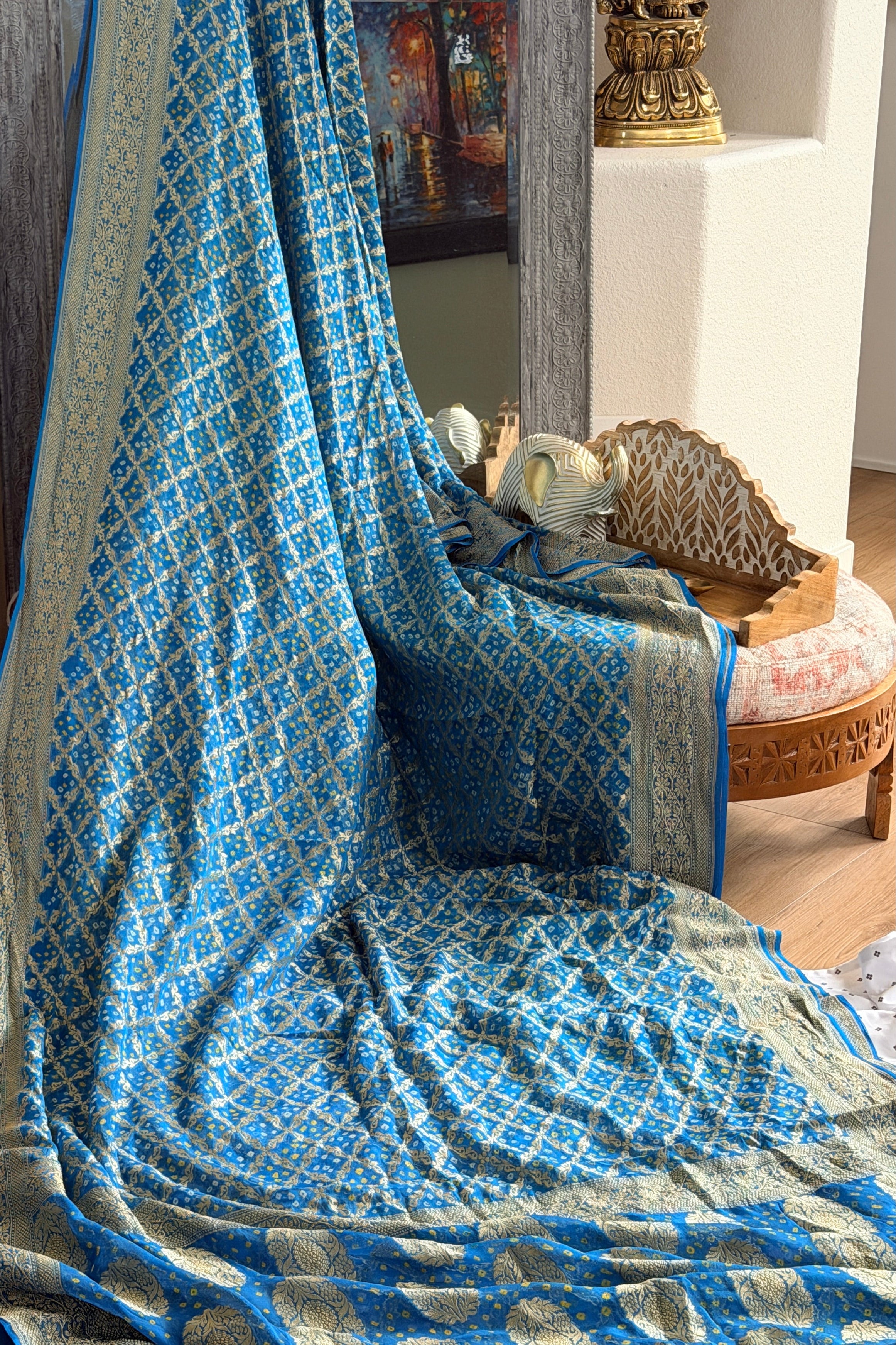 Banarasi Bandhani Saree