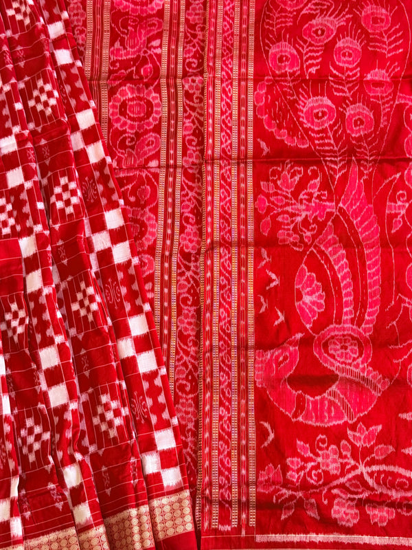 Full body pasapali pure sambalpuri saree with bp