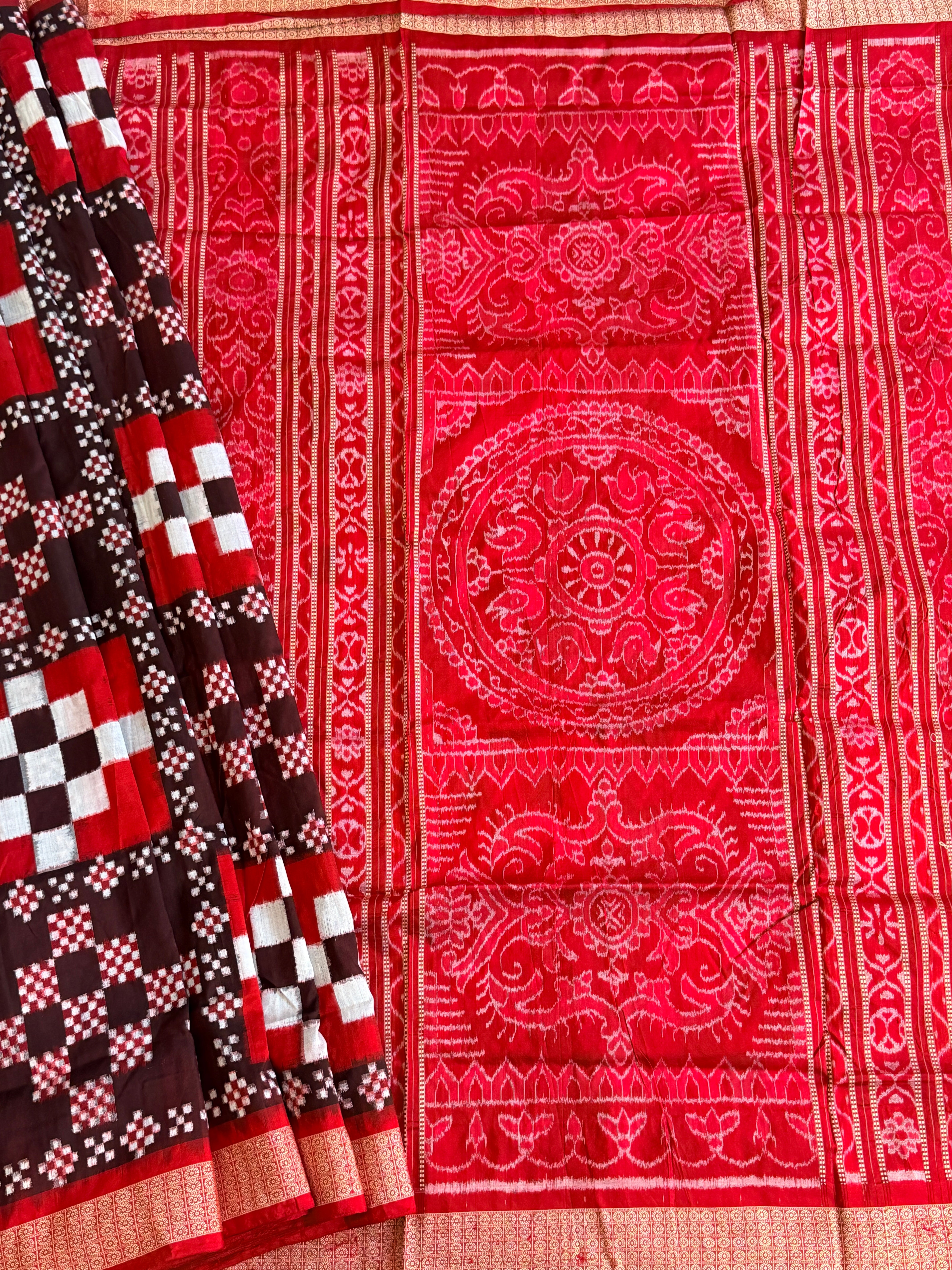 Red utkallaxmi original sambalpuri saree