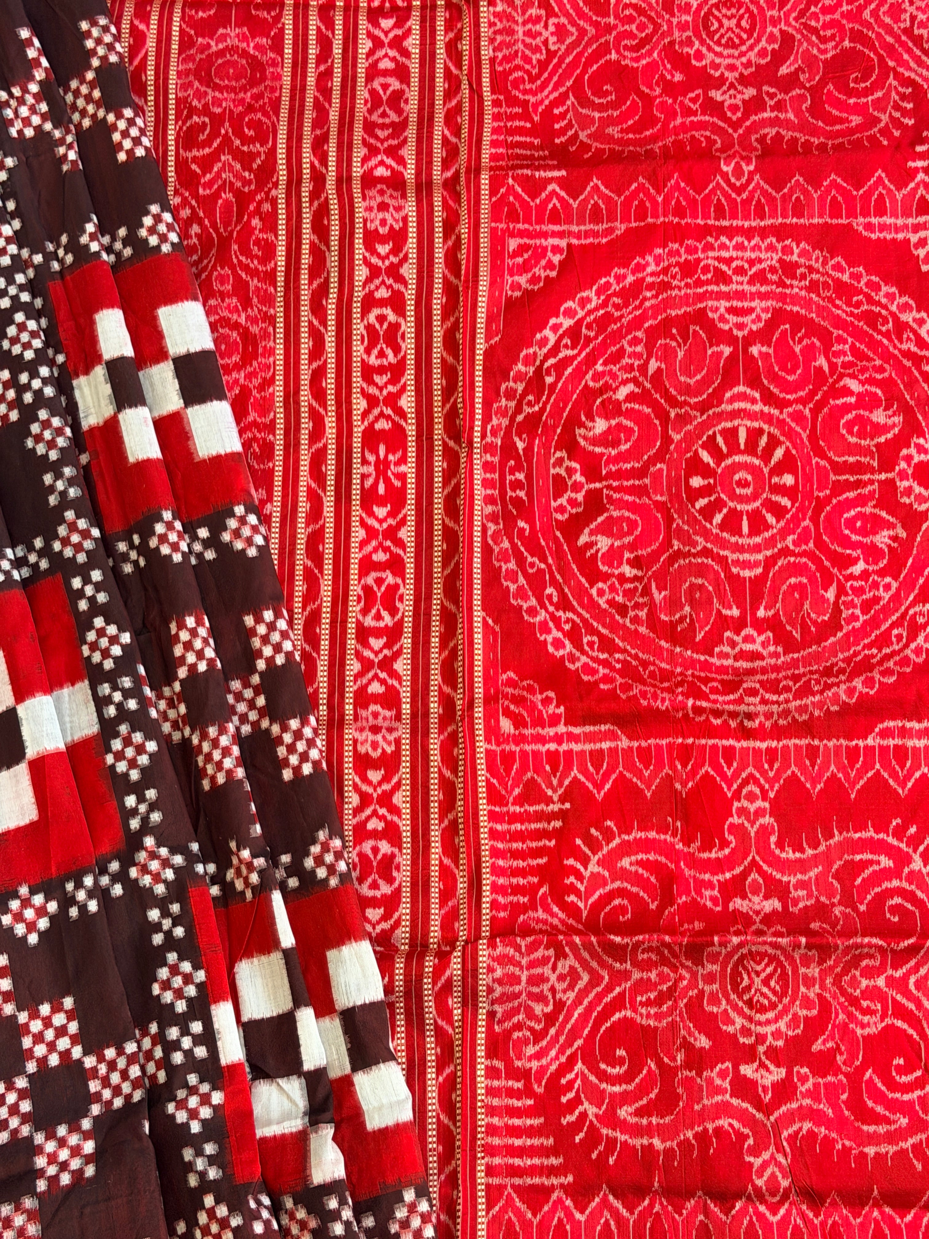 Red utkallaxmi original sambalpuri saree