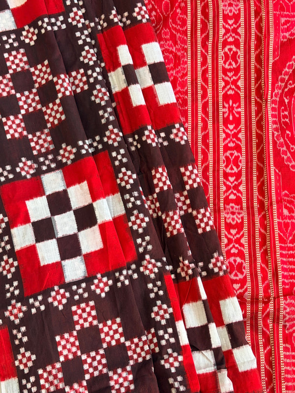 Red utkallaxmi original sambalpuri saree