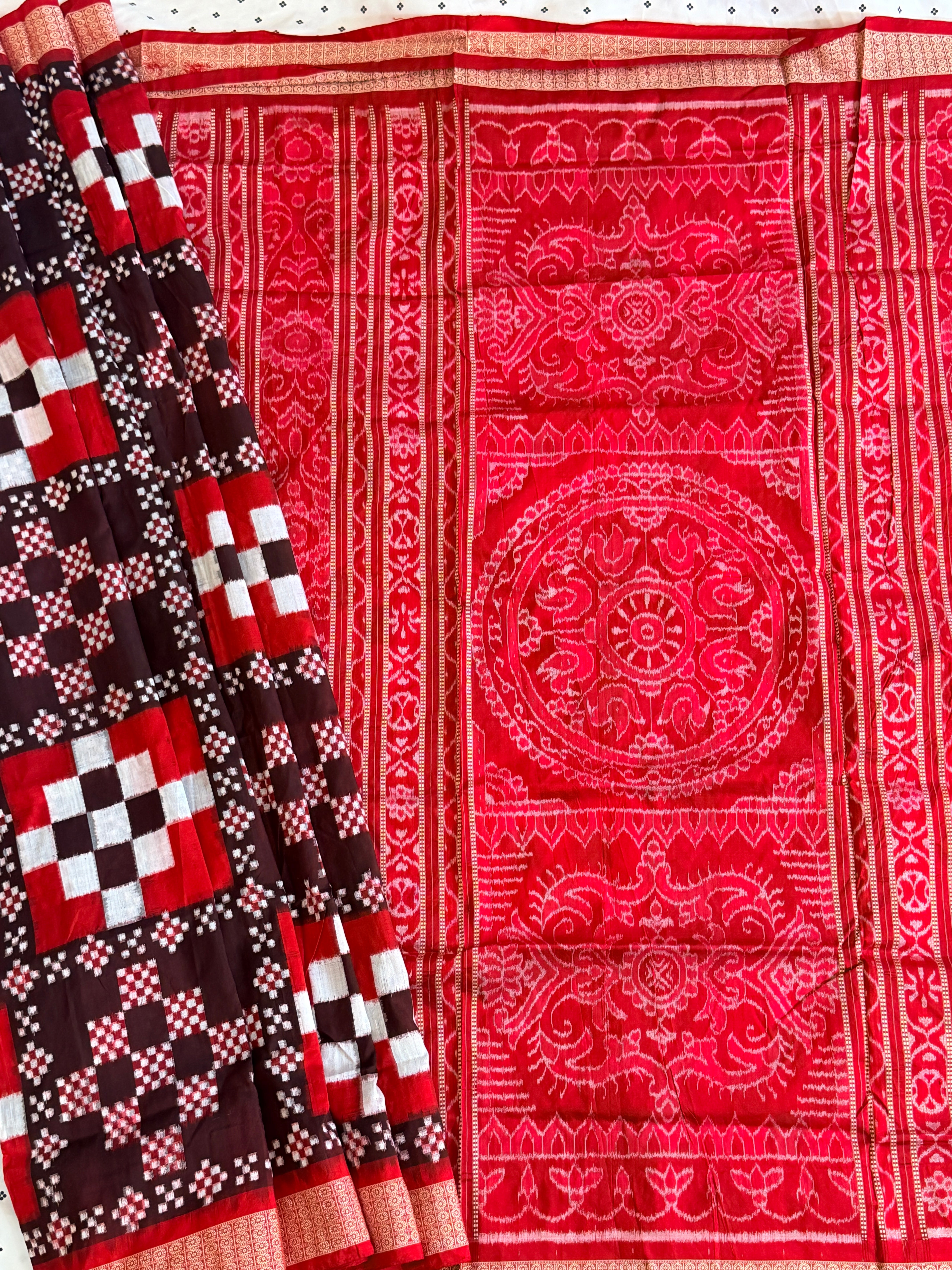 Red utkallaxmi original sambalpuri saree