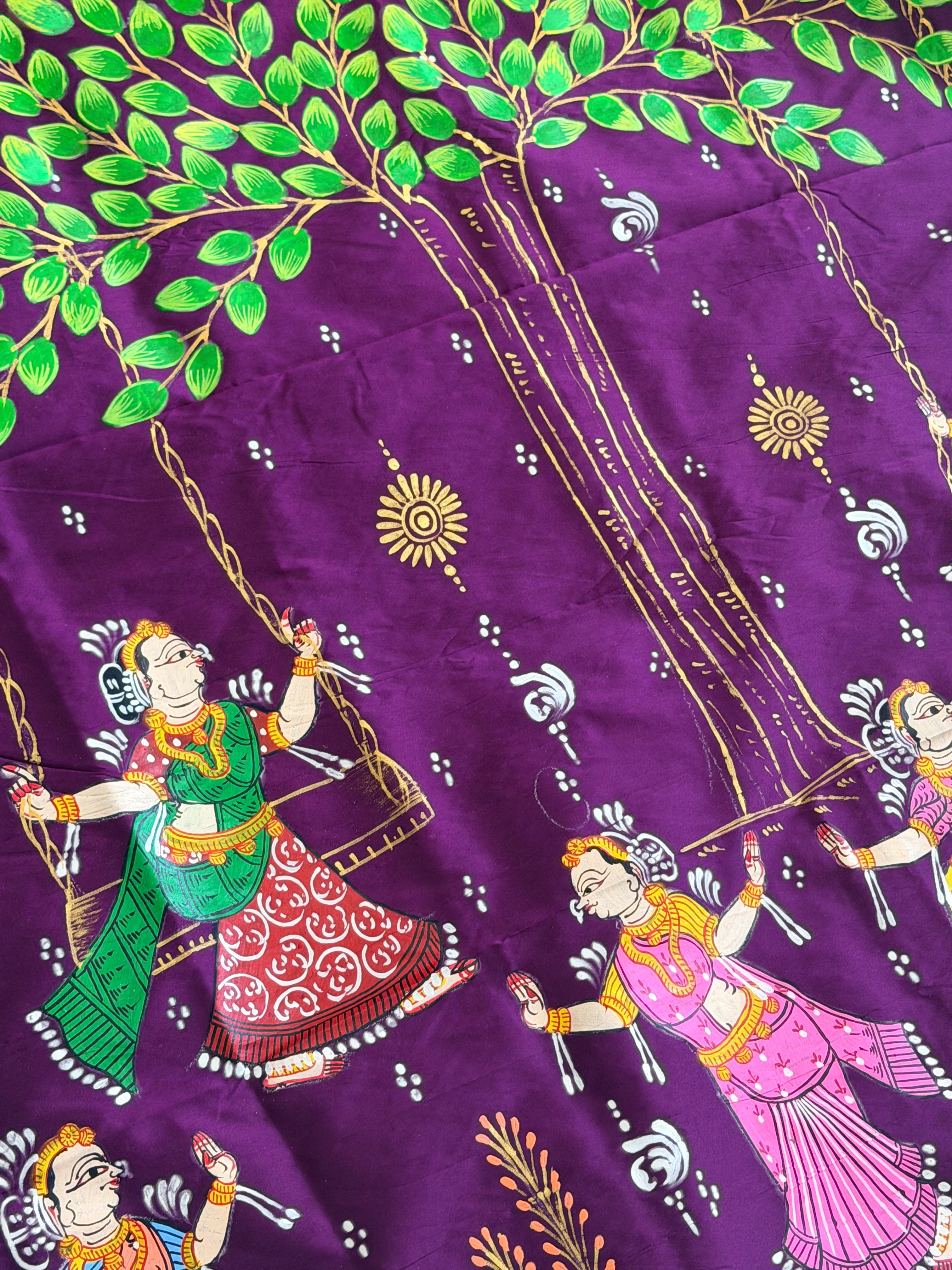 Raja doli theme on bomkai silk