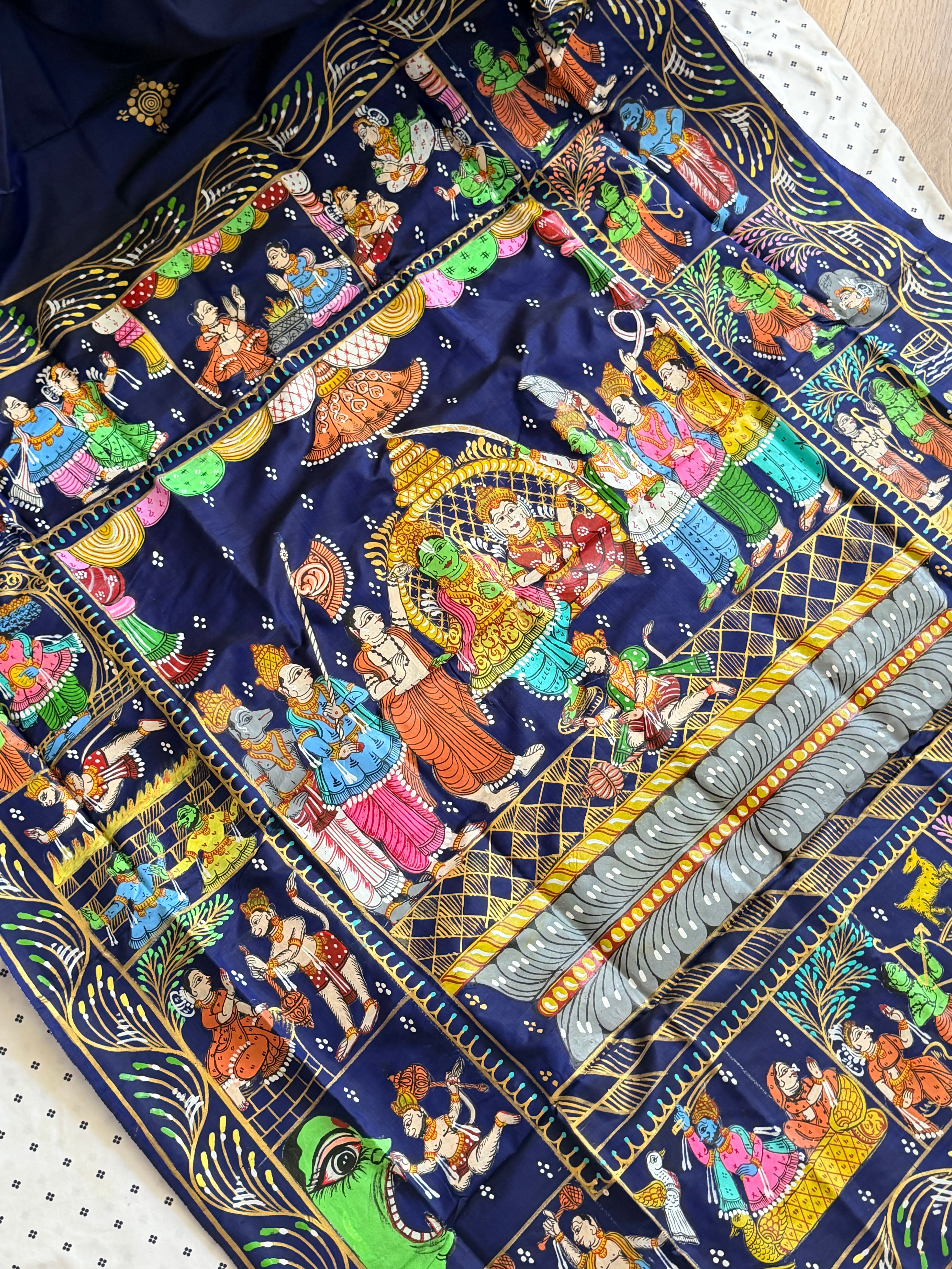 Ram darbar theme on pure silk