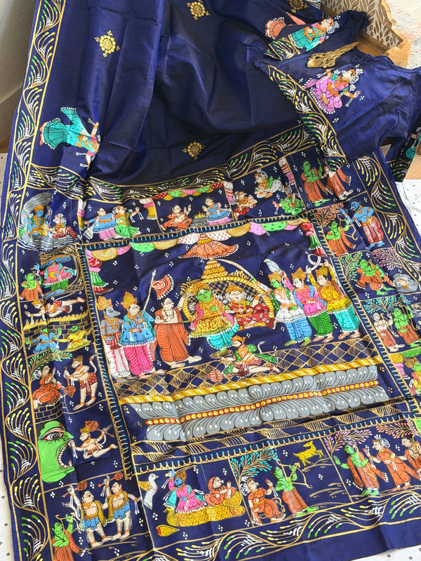 Ram darbar theme on pure silk