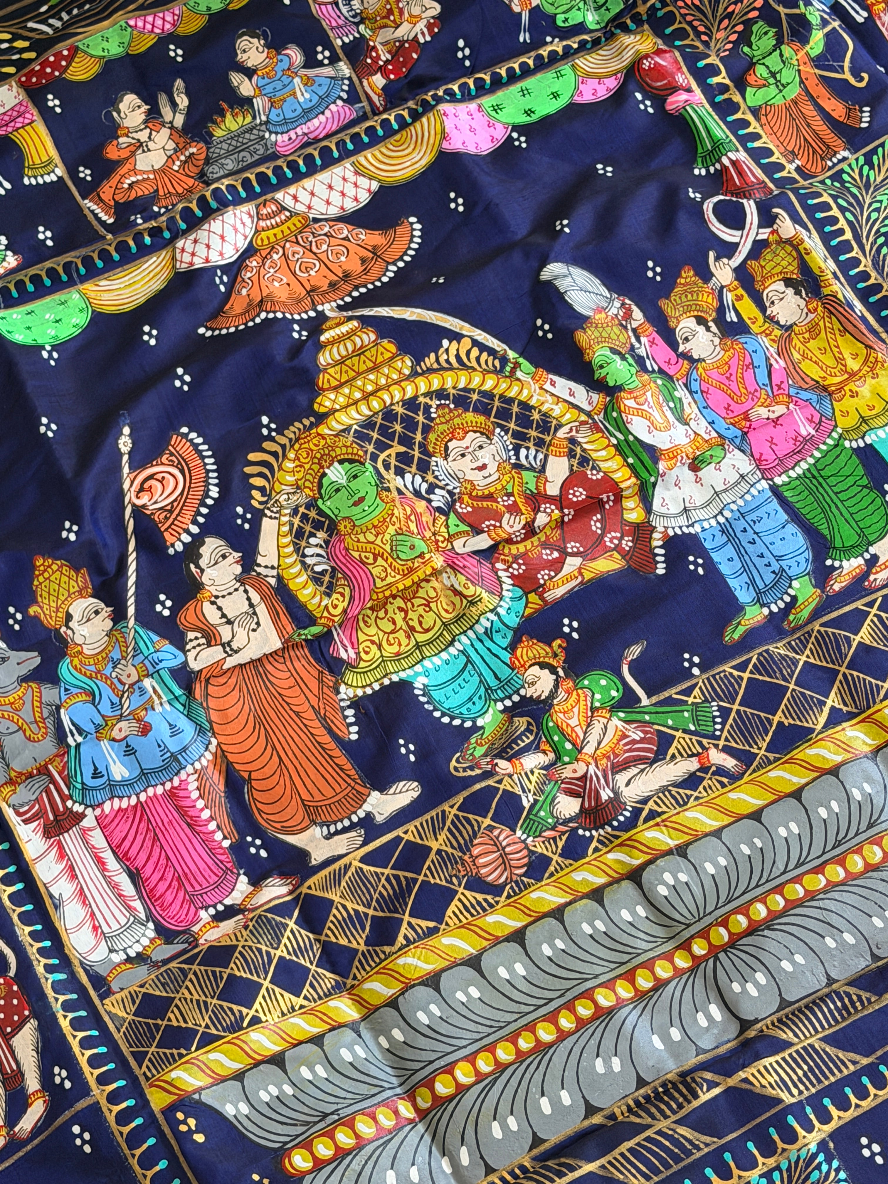 Ram darbar theme on pure silk