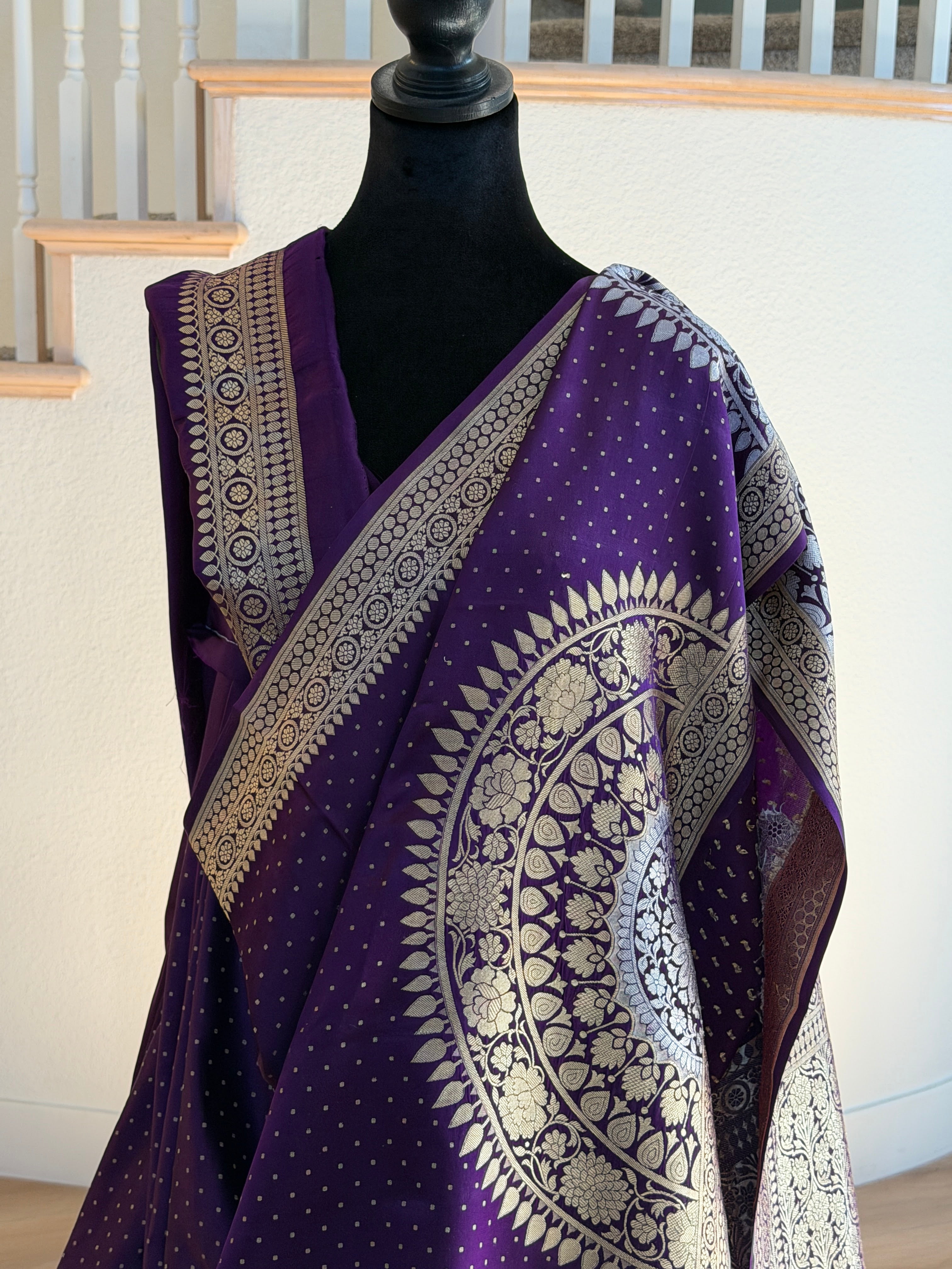 Banarasi Mashru Pure Silk Sona Roopa Saree