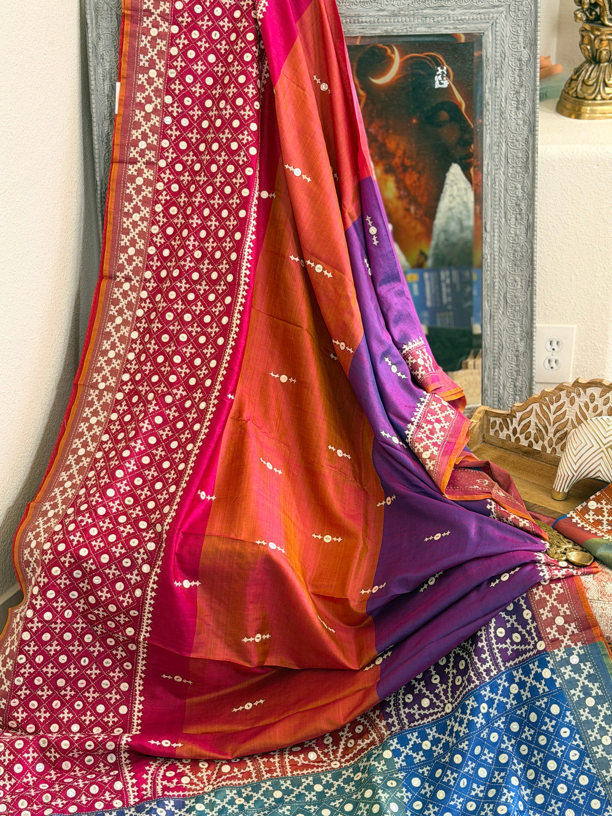 Kantha Stitch Saree