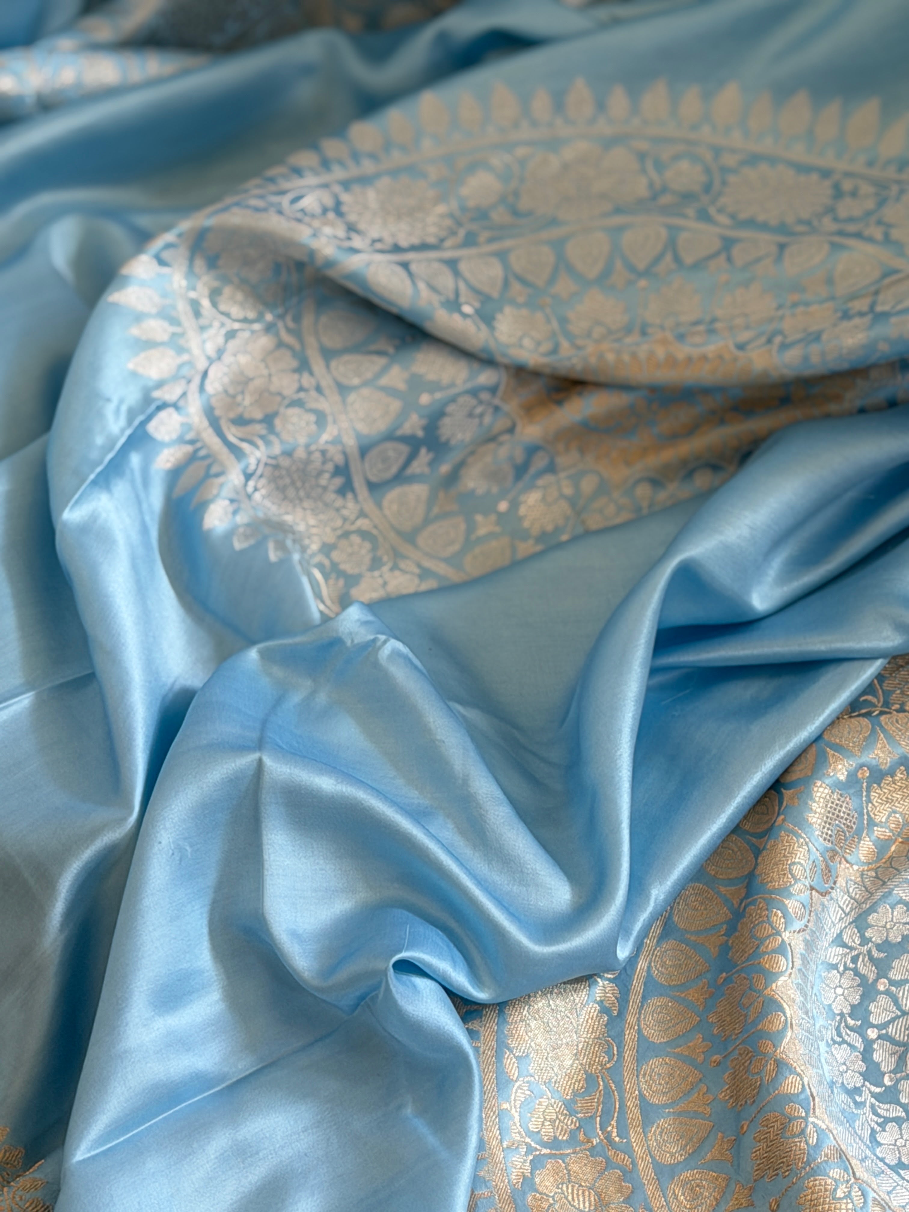 Banarasi Mashru Pure Silk Sona Roopa Saree