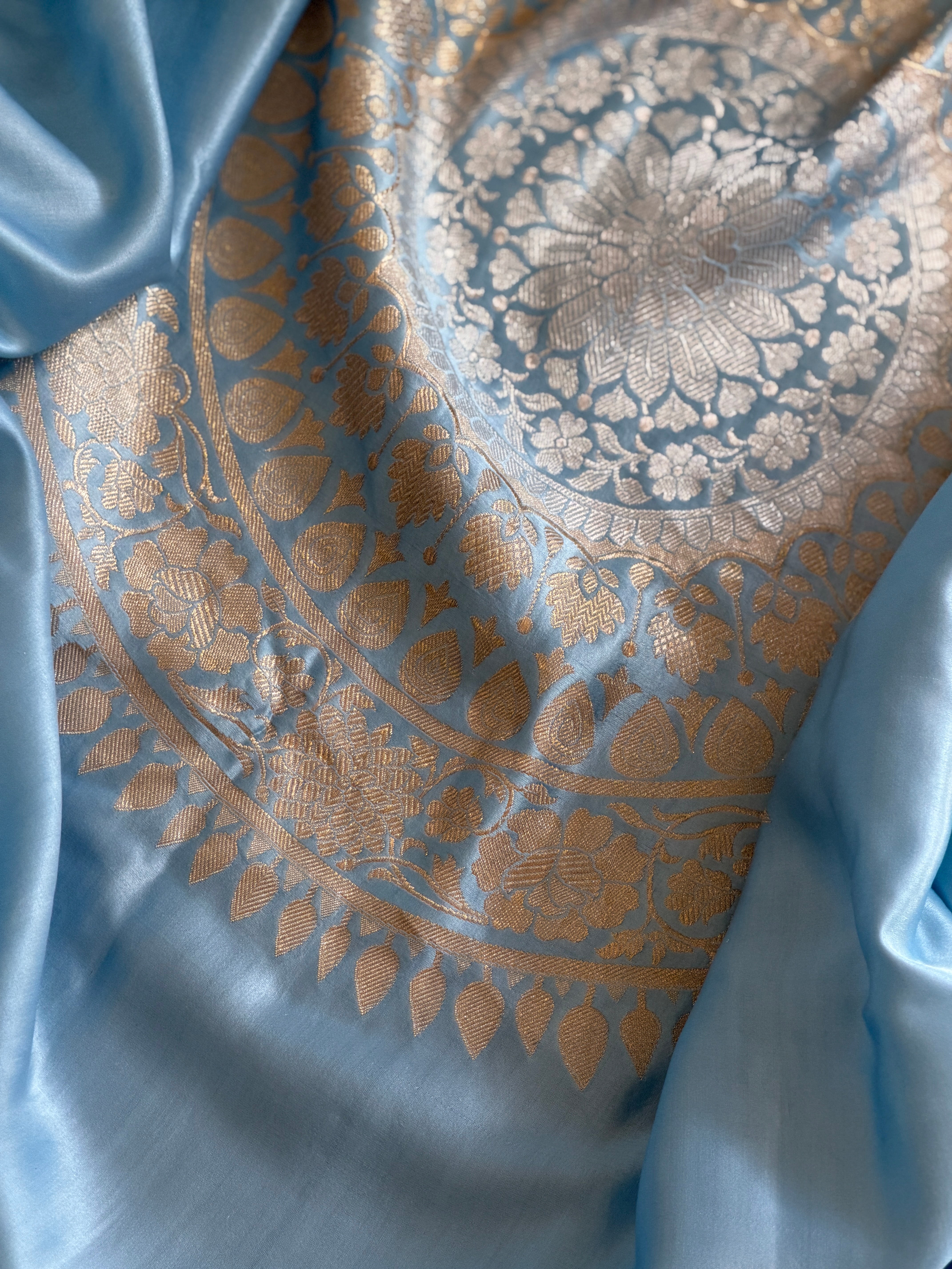 Banarasi Mashru Pure Silk Sona Roopa Saree