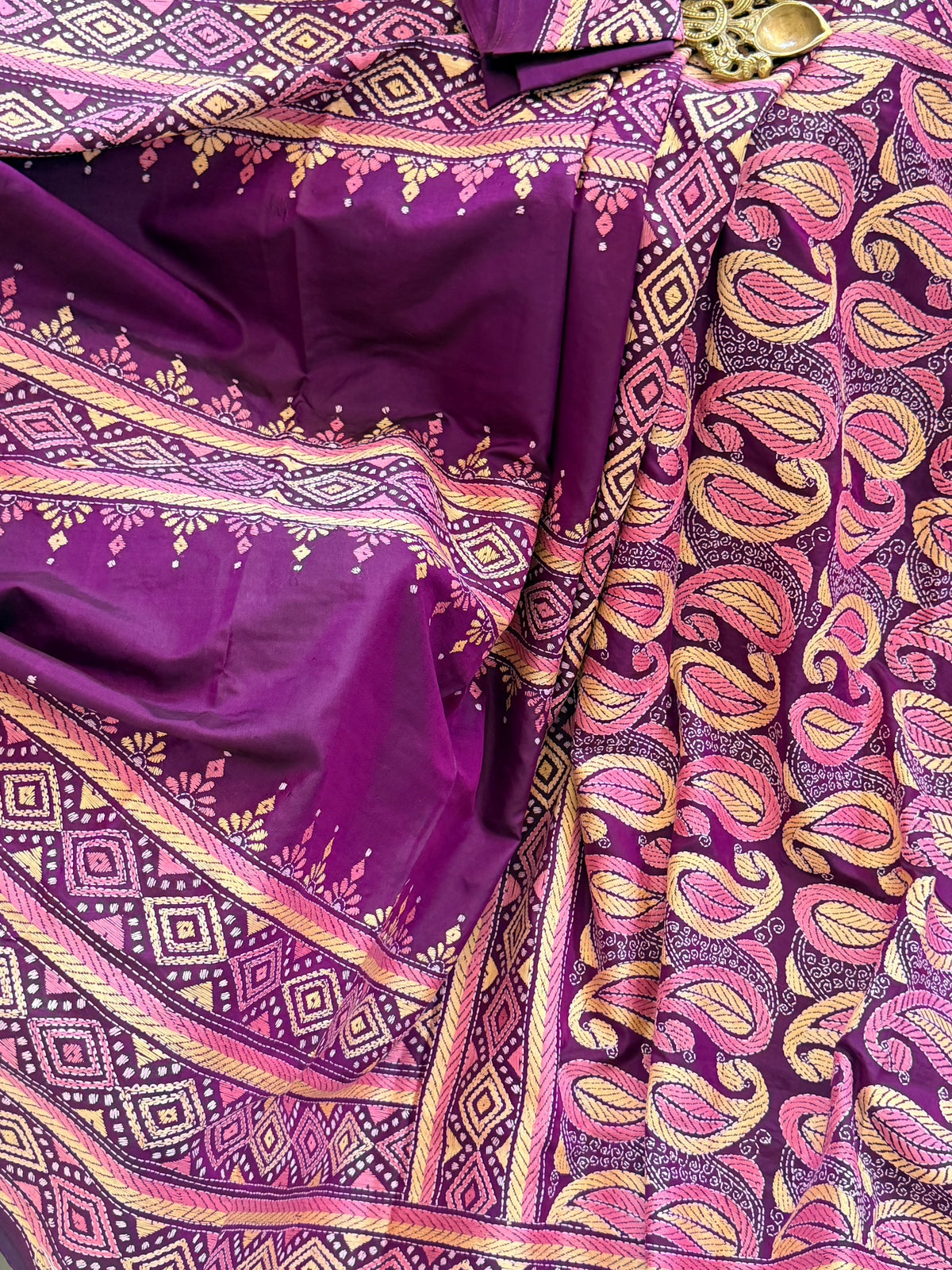 Kantha Stitch Saree