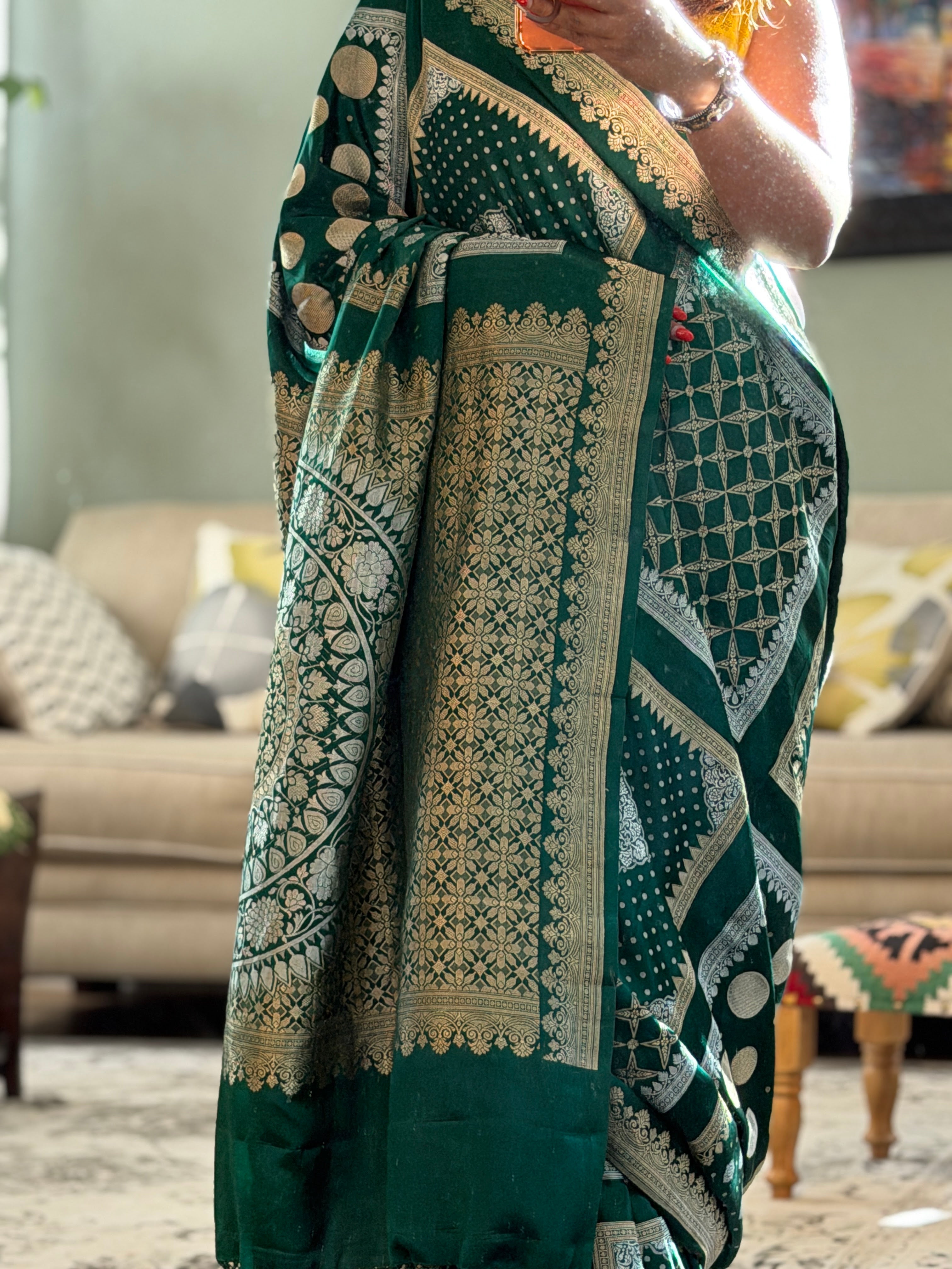 Banarasi Mashru Pure Silk Saree