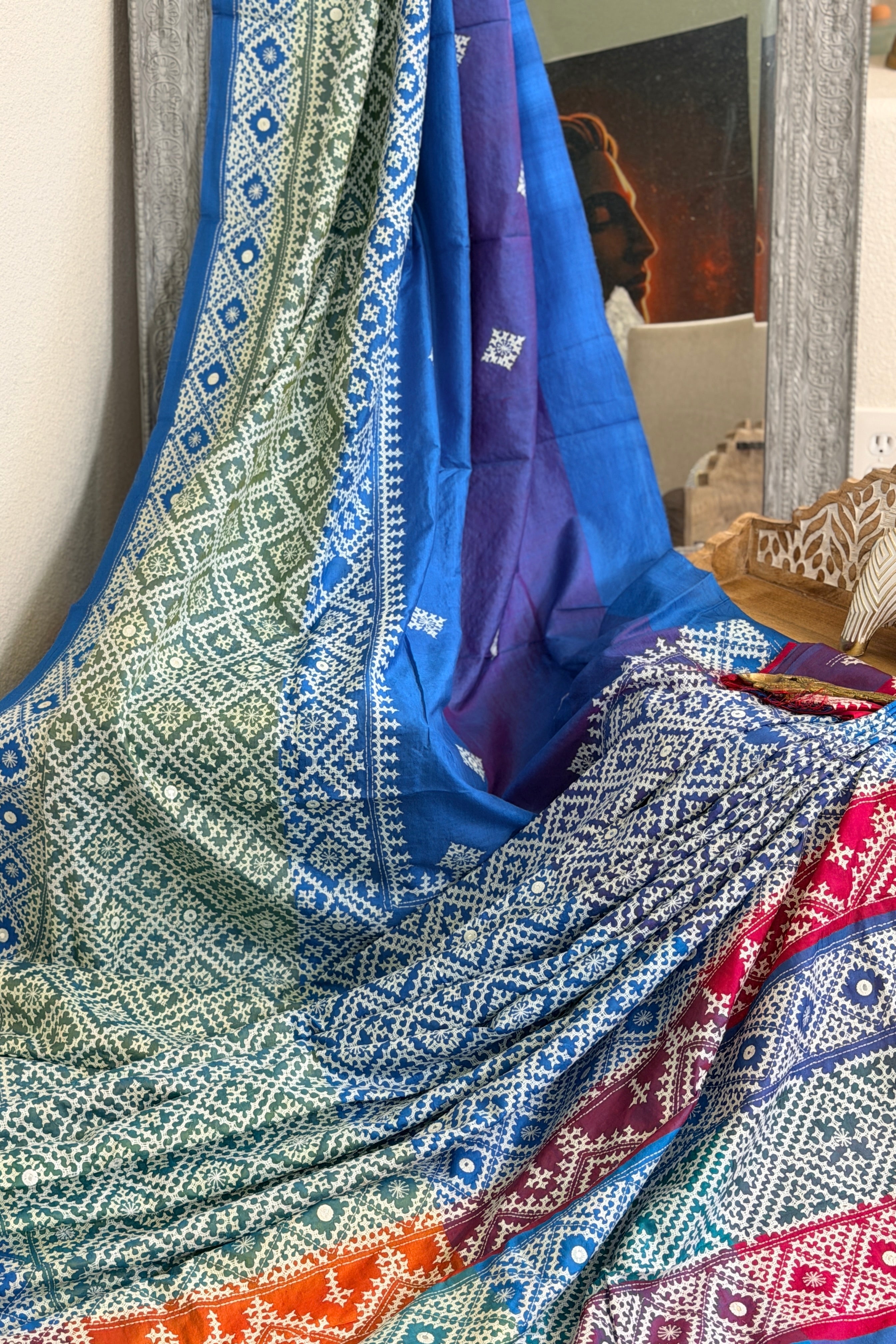 Kantha Stitch Saree