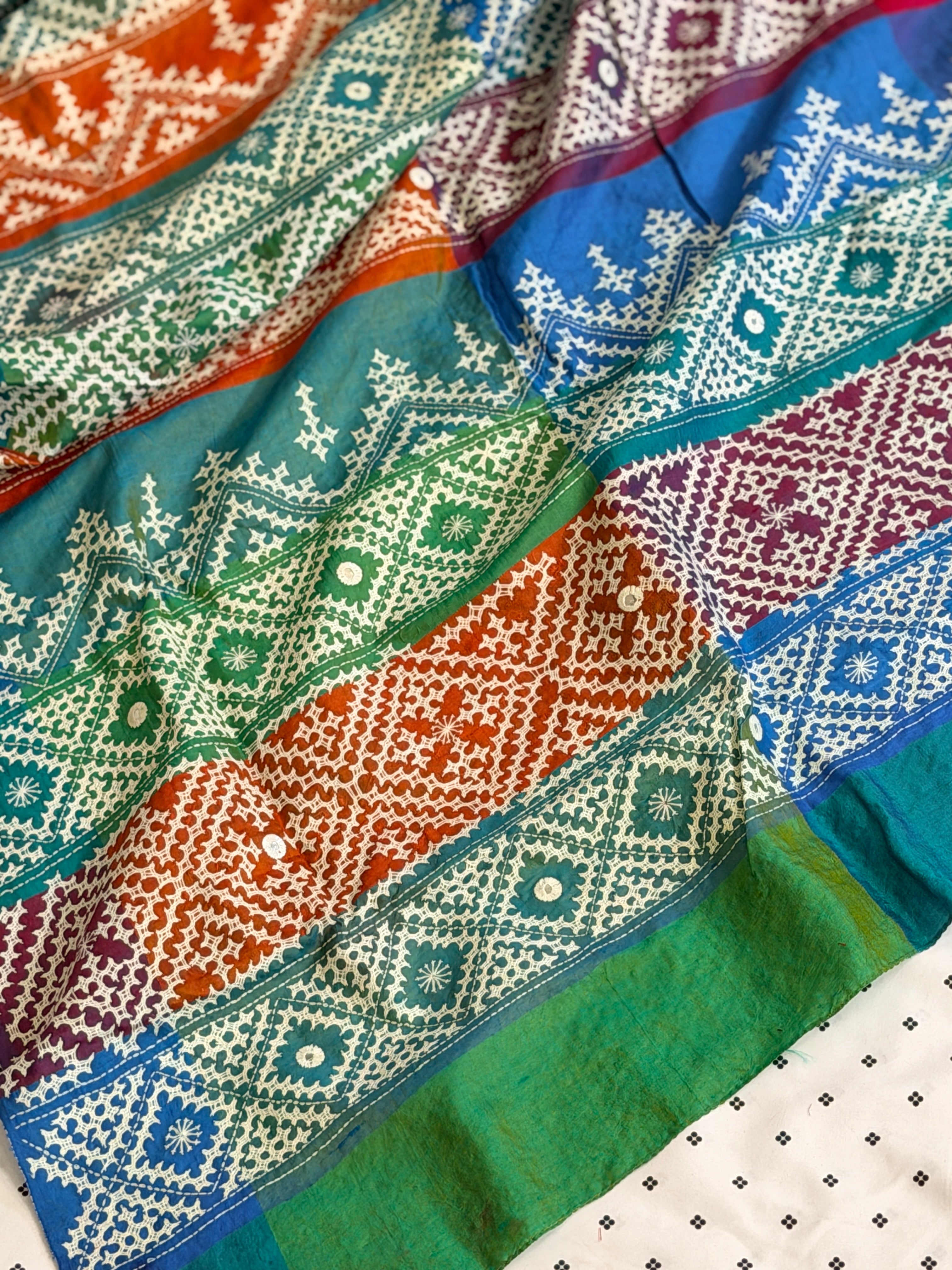 Kantha Stitch Saree