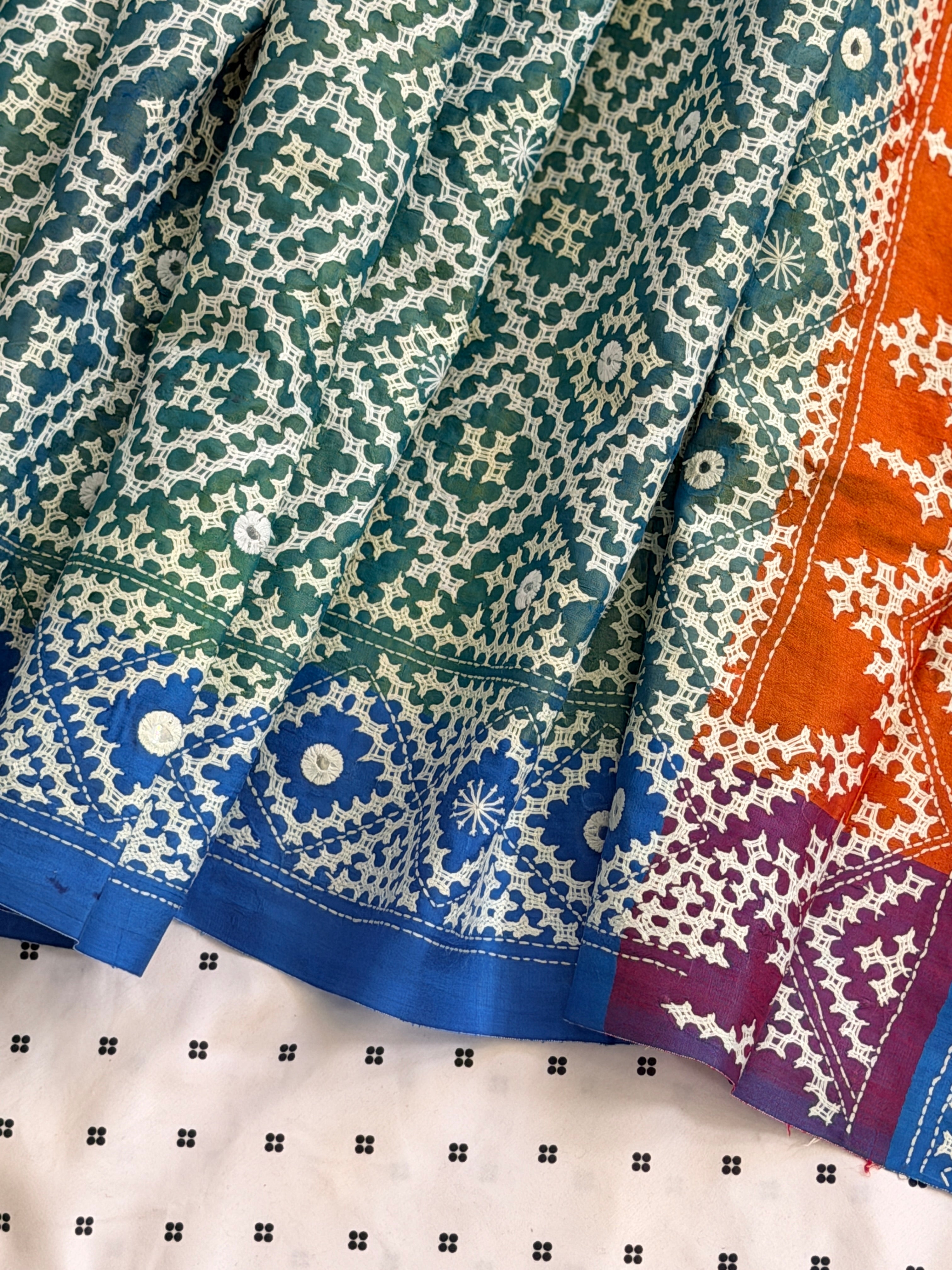 Kantha Stitch Saree