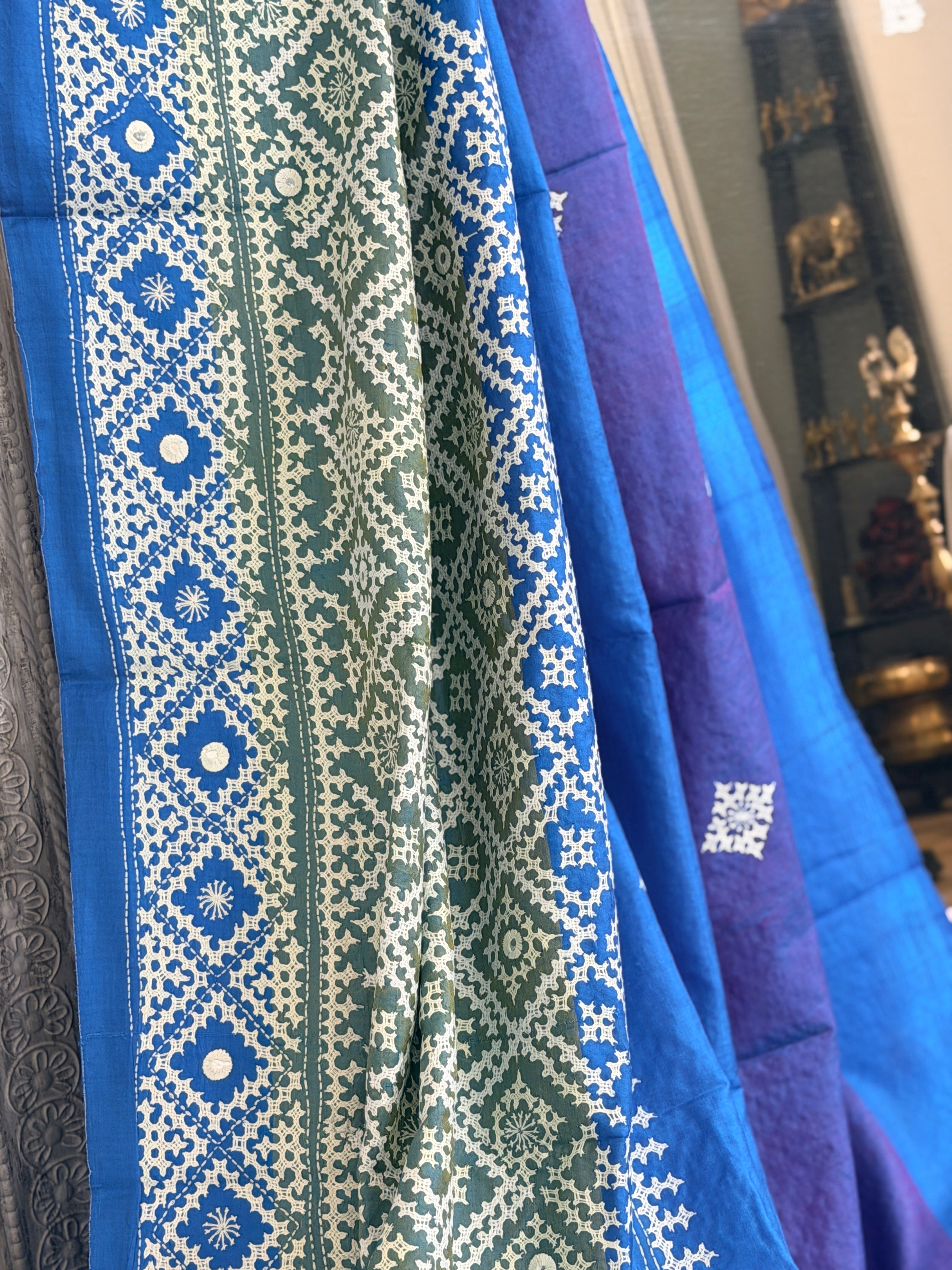 Kantha Stitch Saree