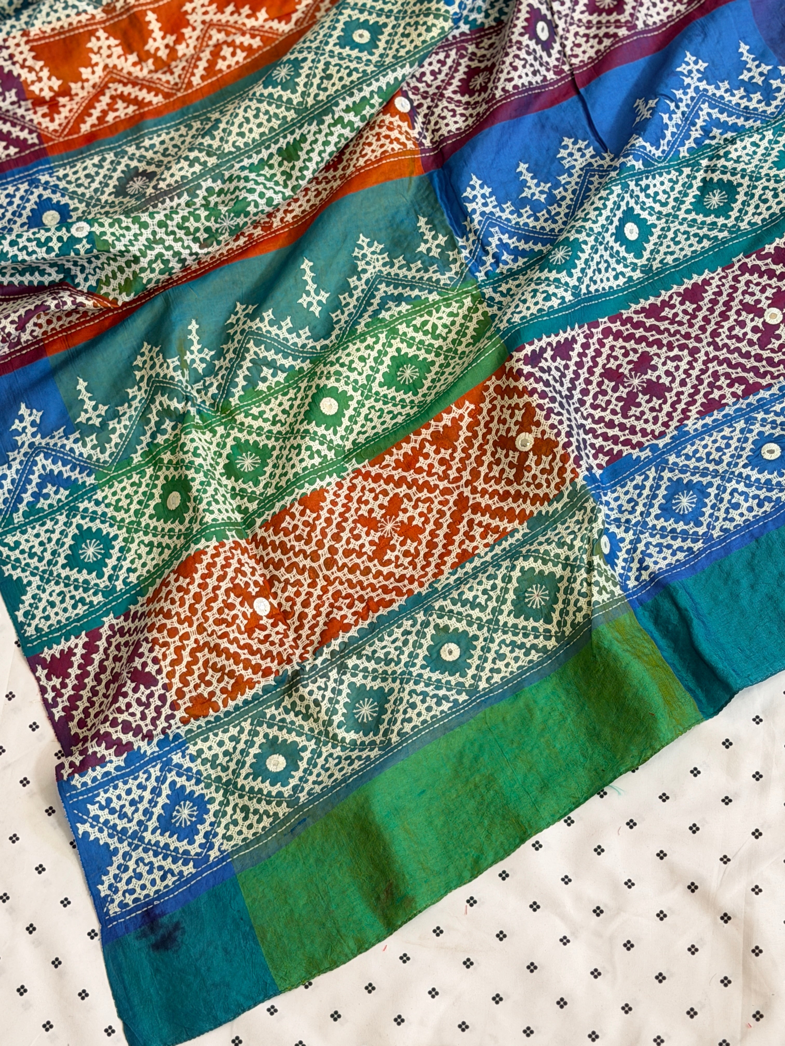 Kantha Stitch Saree