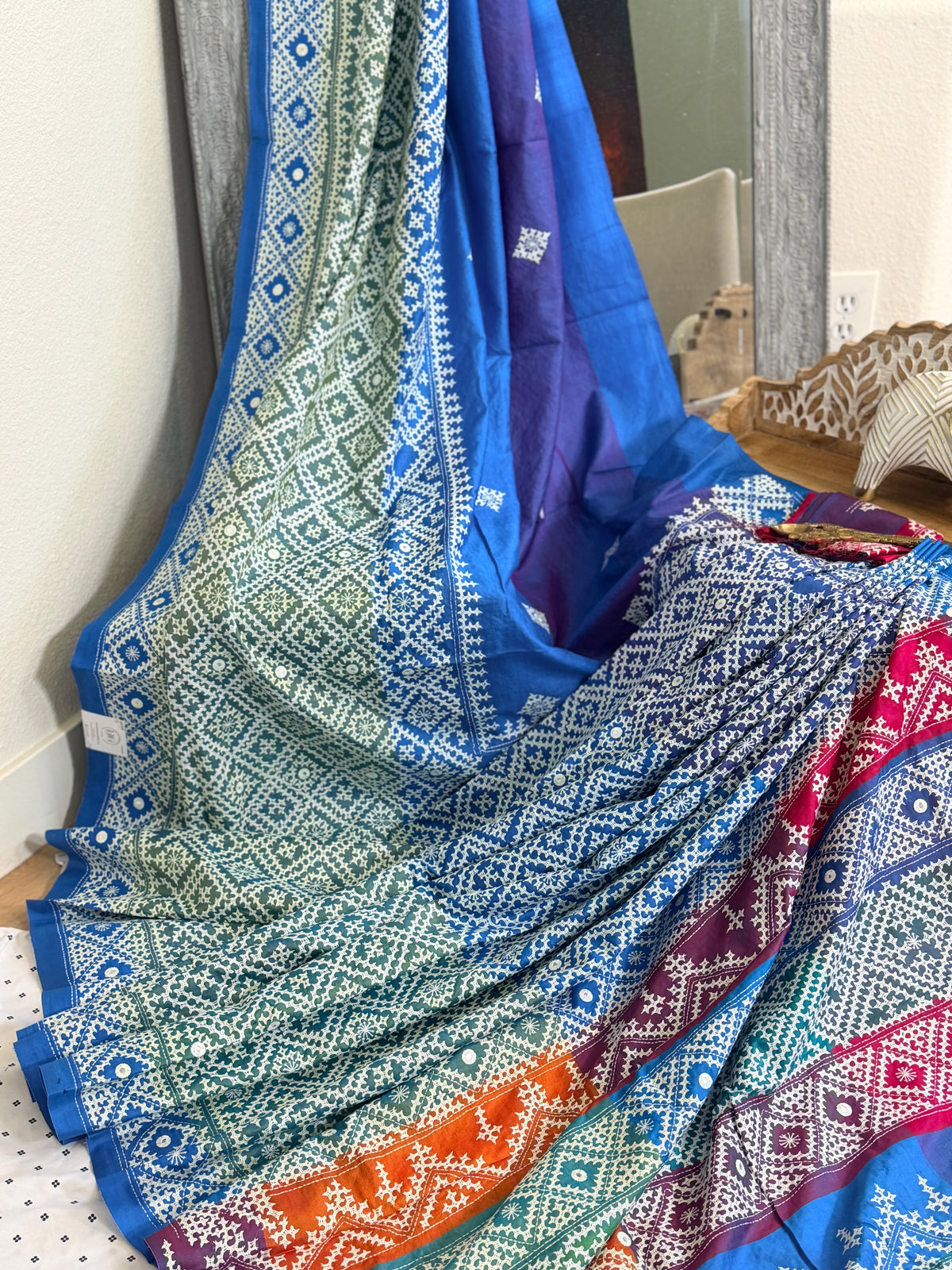 Kantha Stitch Saree