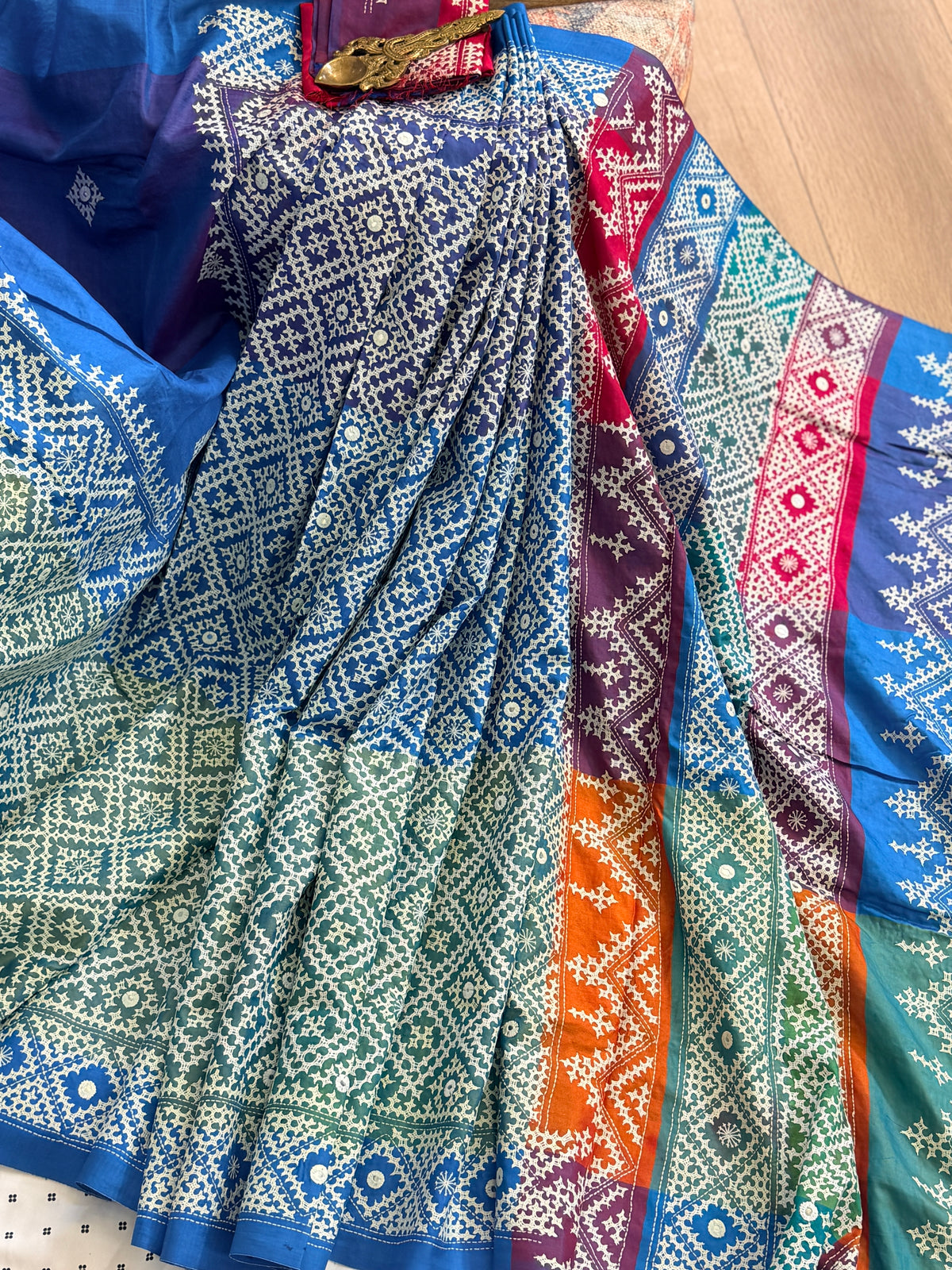 Kantha Stitch Saree
