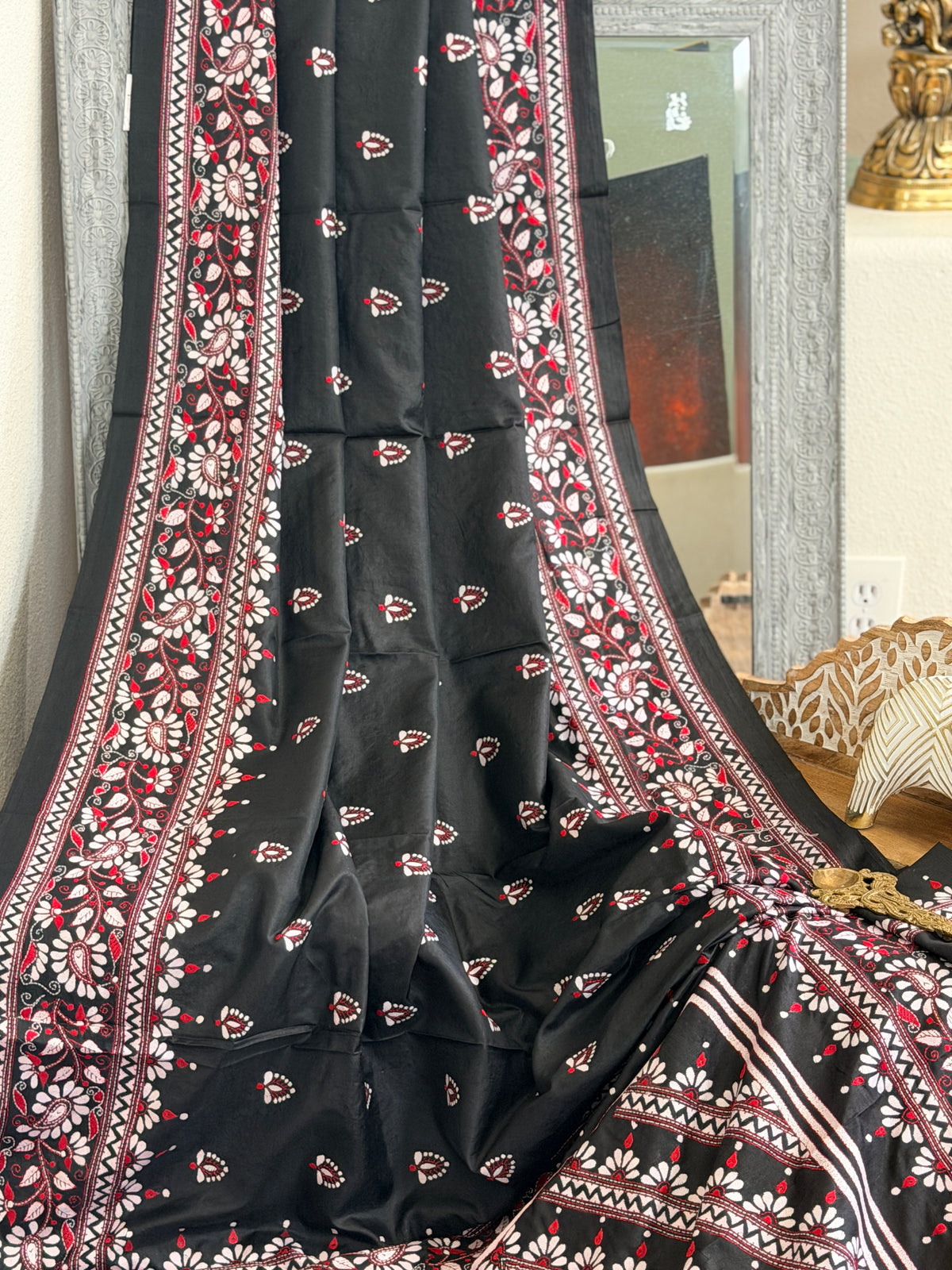 Kantha Stitch Saree