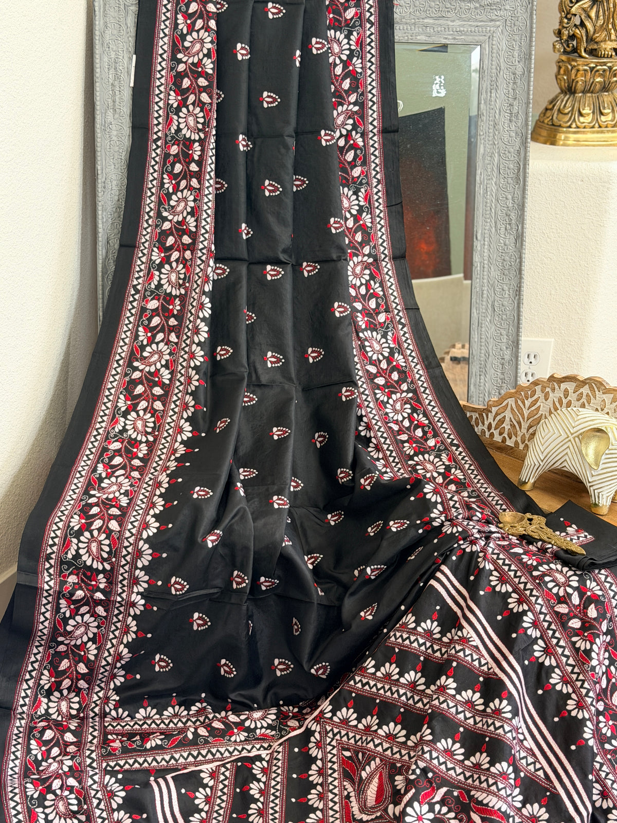 Kantha Stitch Saree