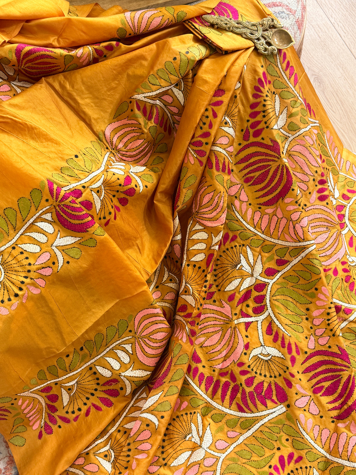 Kantha Stitch Saree
