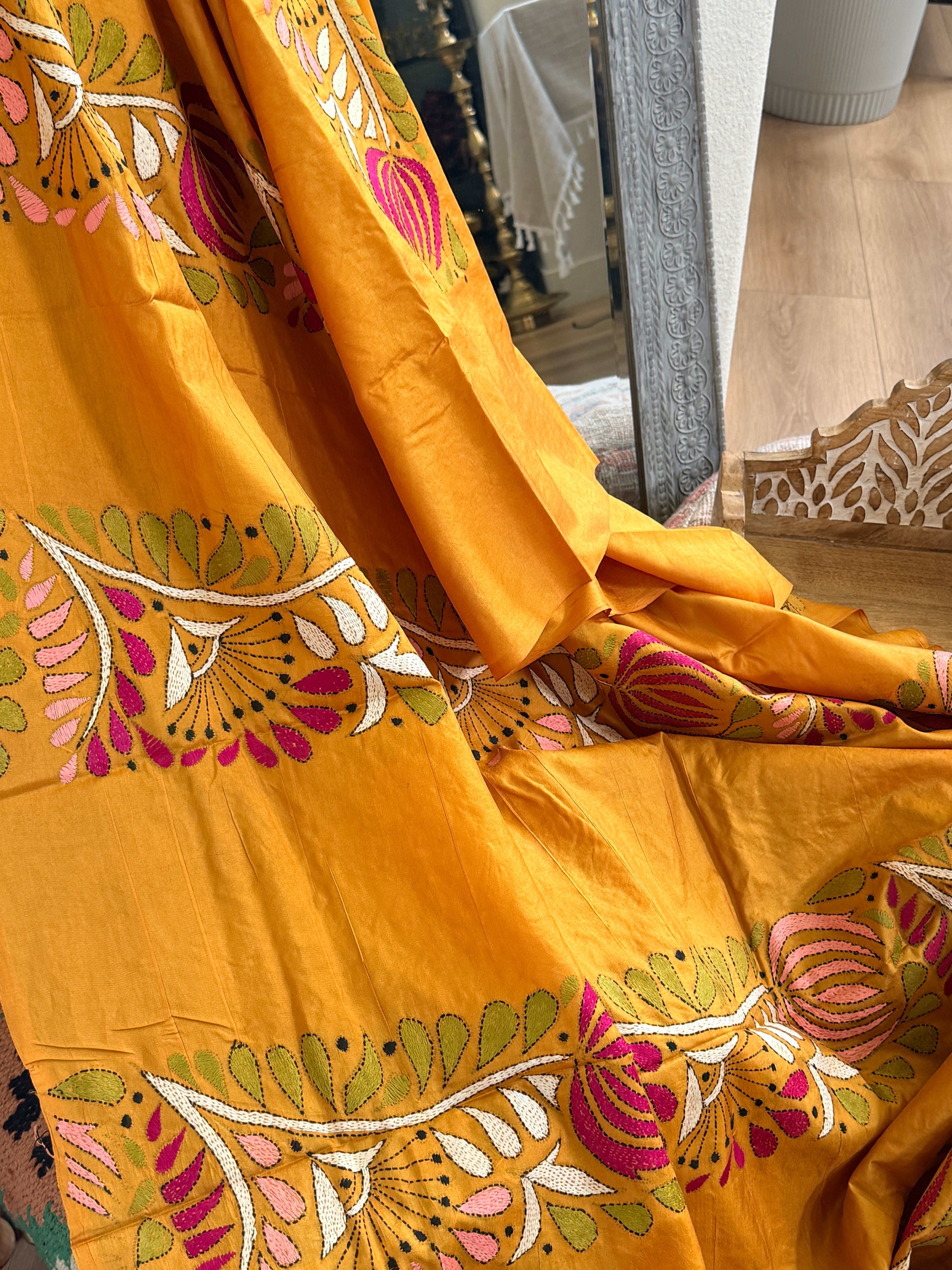 Kantha Stitch Saree