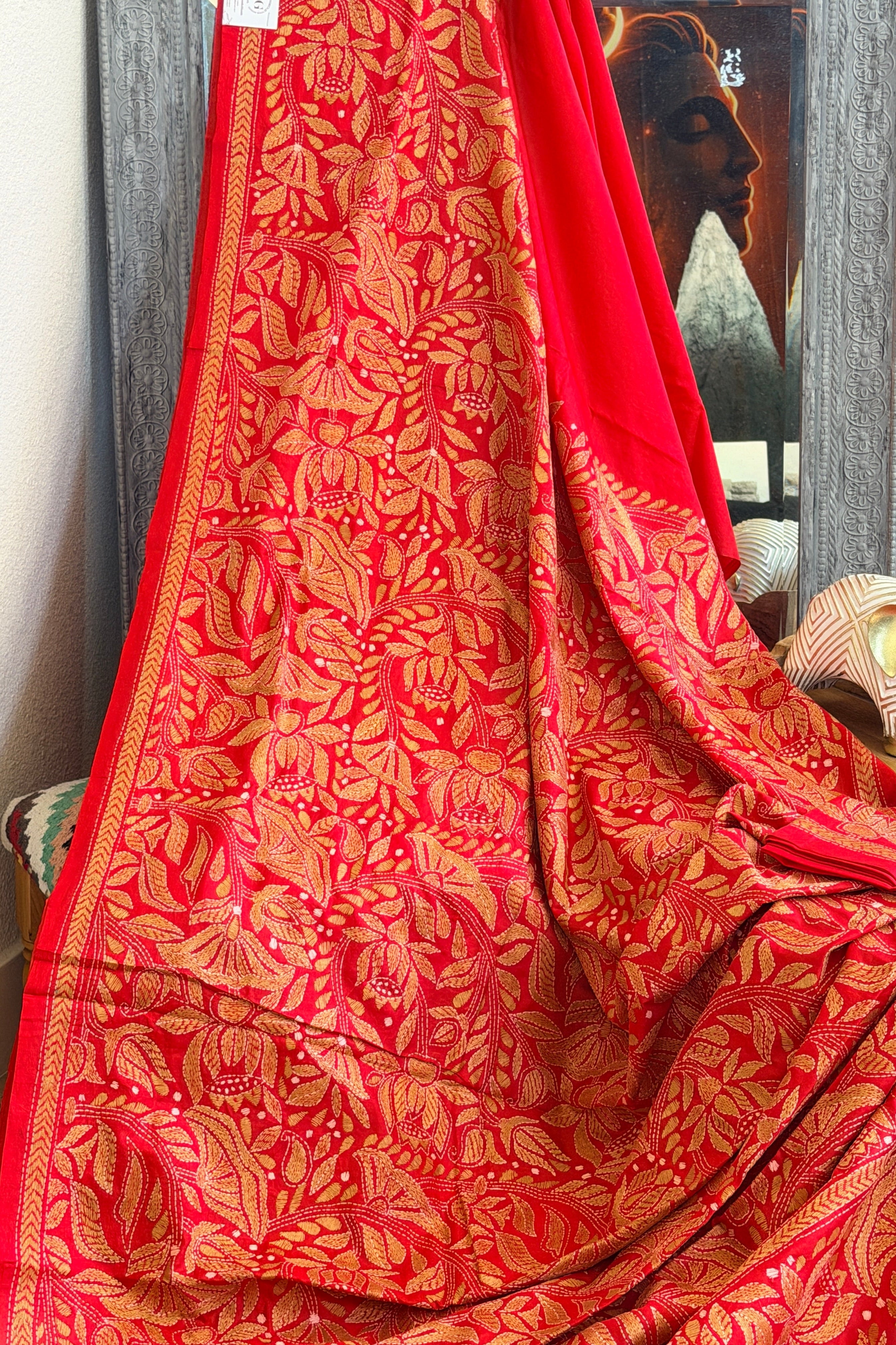 Kantha Stitch Saree